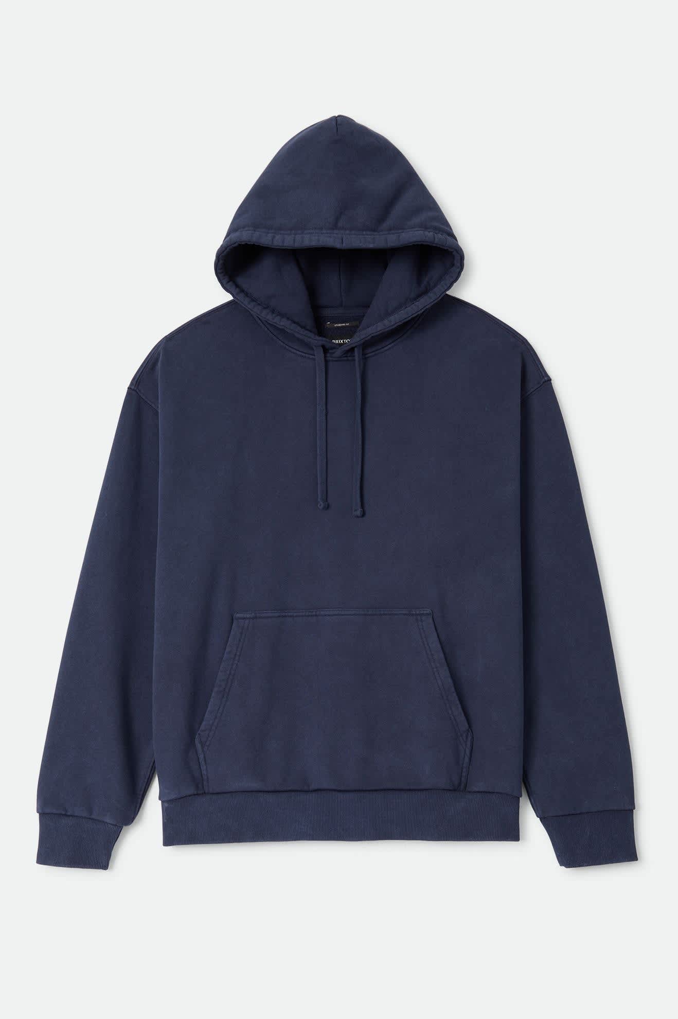 Brixton - Baseline Hood Fleece - Washed Navy Vintage Wash