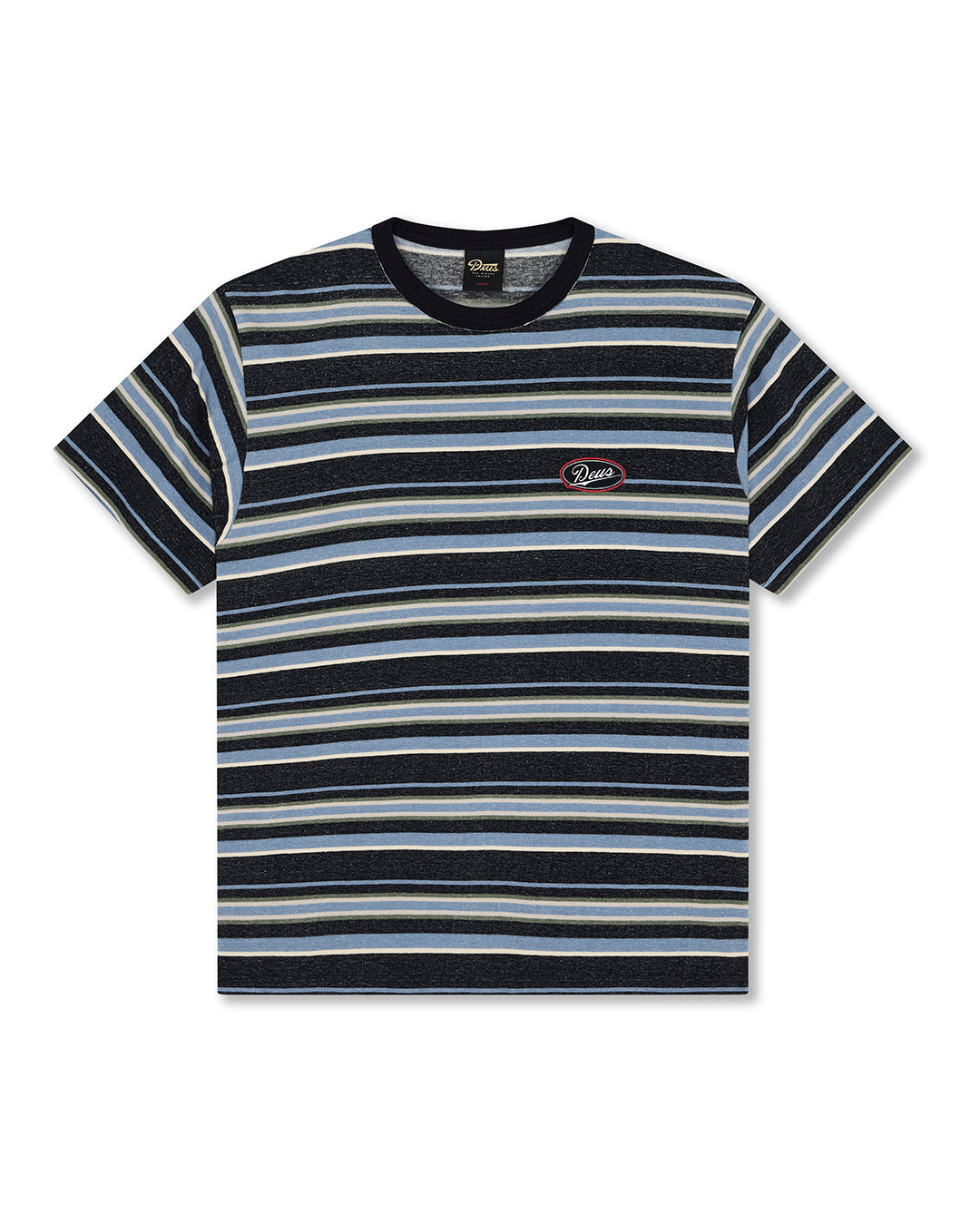 Deus - Forecourt Stripe Tee - Navy