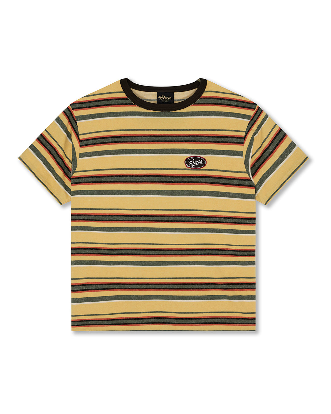 Deus - Forecourt Stripe Tee - Yellow