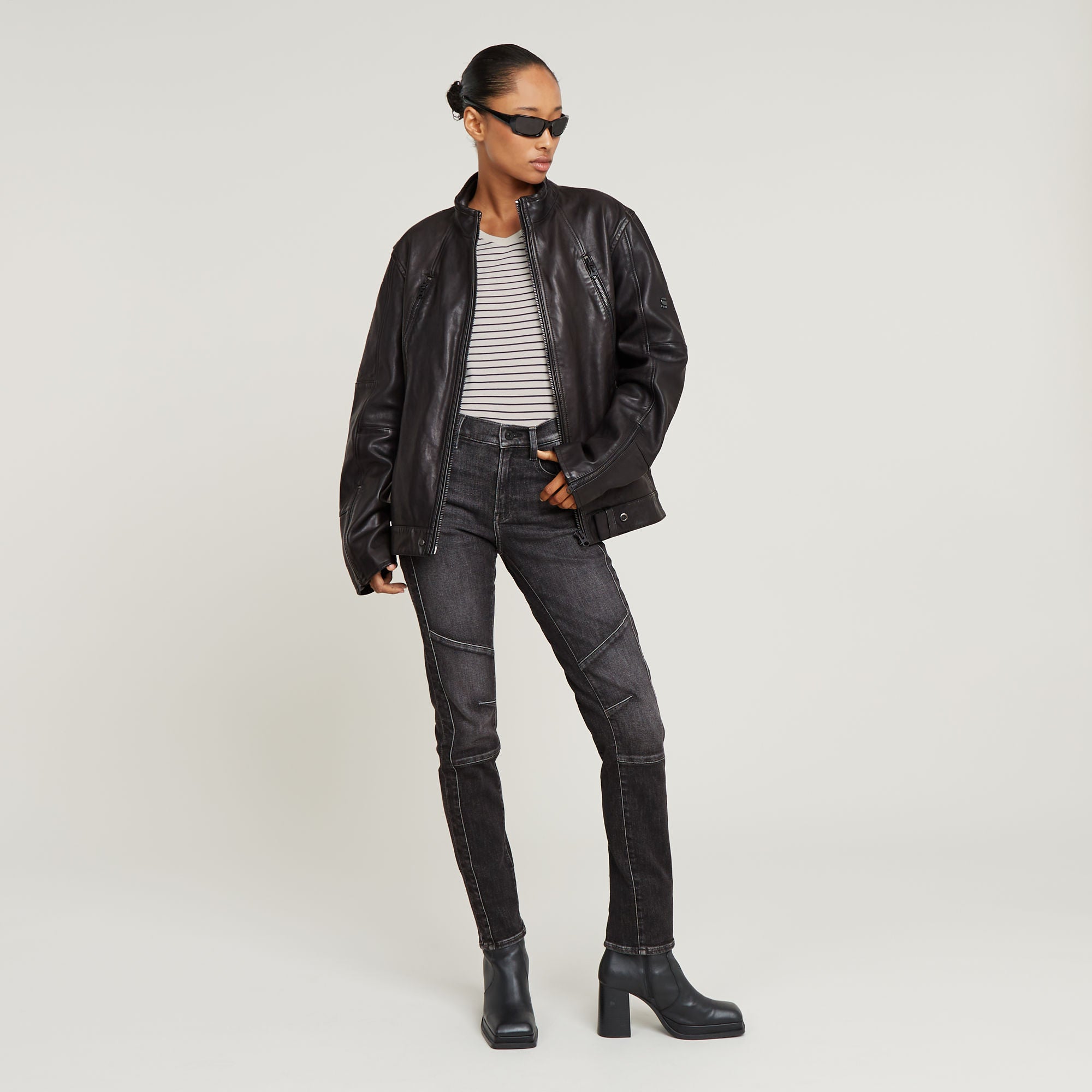 G-Star Raw - Ace 2.0 Biker Slim Straight Jean - Worn In Fossil