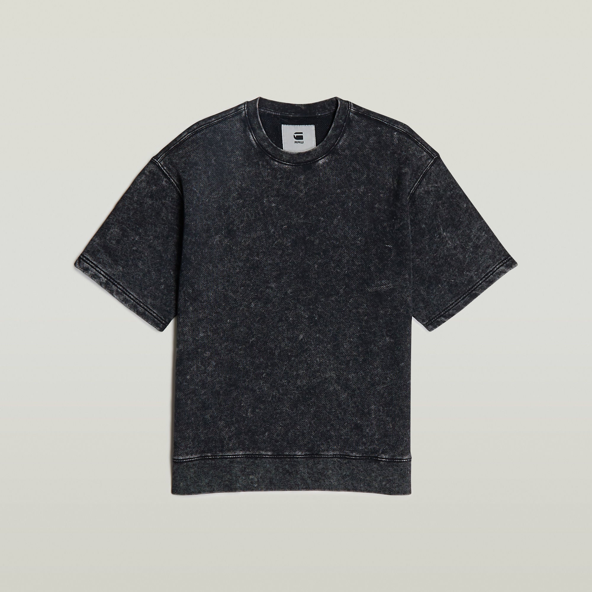 G-Star Raw - Acid Wash Loose SS Sweater - Acid Dark Black