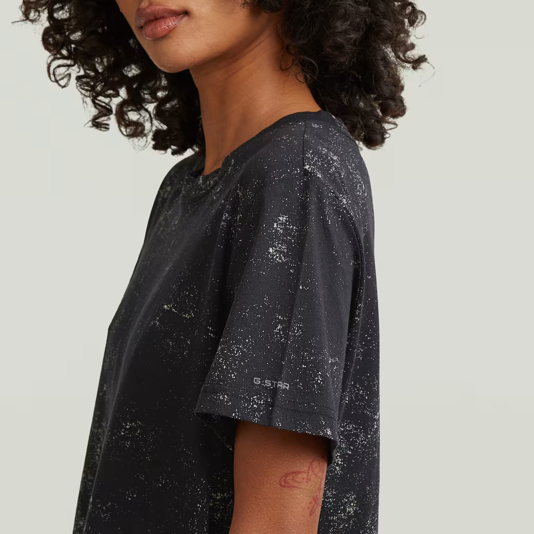 G-Star Raw - Allover Print Tee - Dark Black Wave Spray