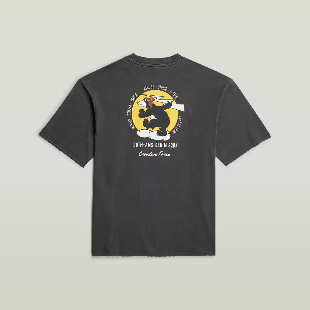 G-Star Raw - Back Graphic Loose Tee - Dark Black GD