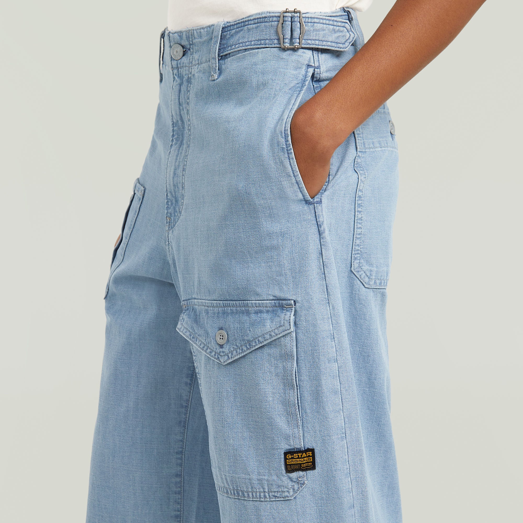 G-Star Raw - Belted Cargo Loose 2.0 Jean - Faded Breeze