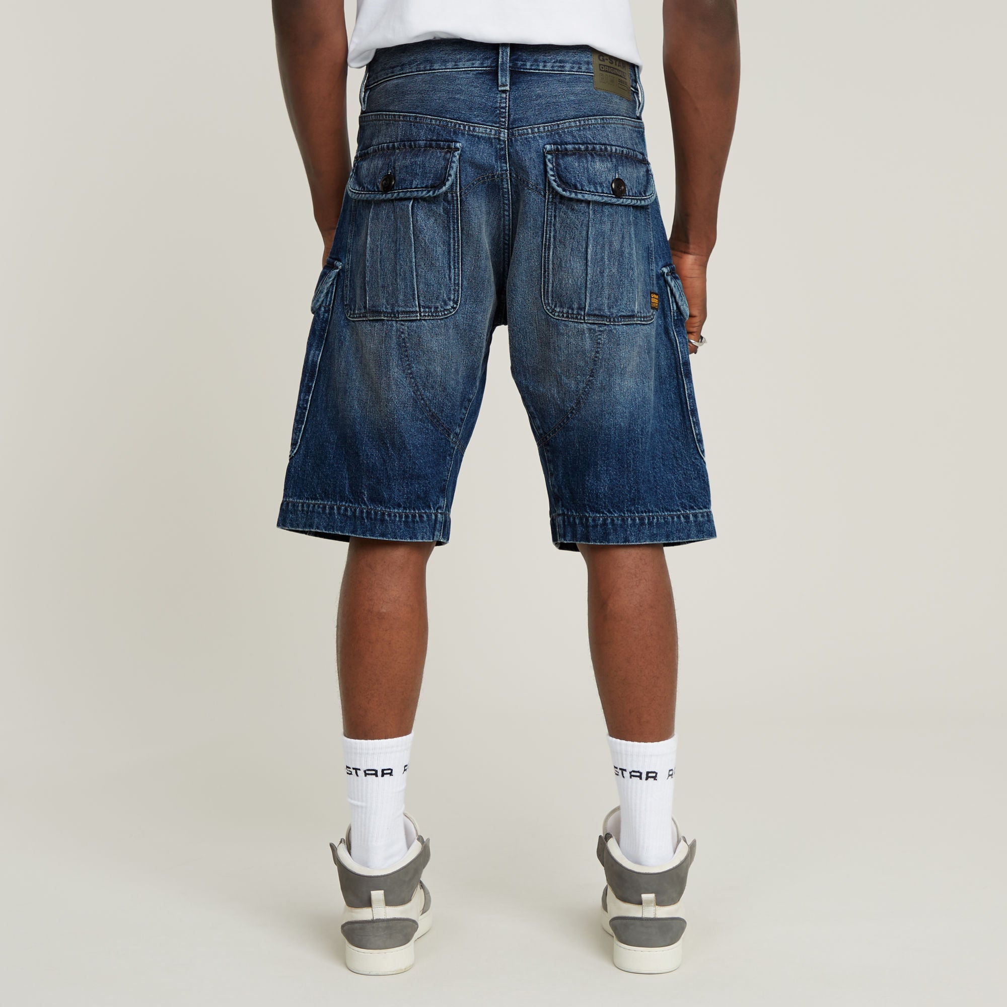 G-Star Raw - Bend 3D Cargo Short - Worn In Blue Creek
