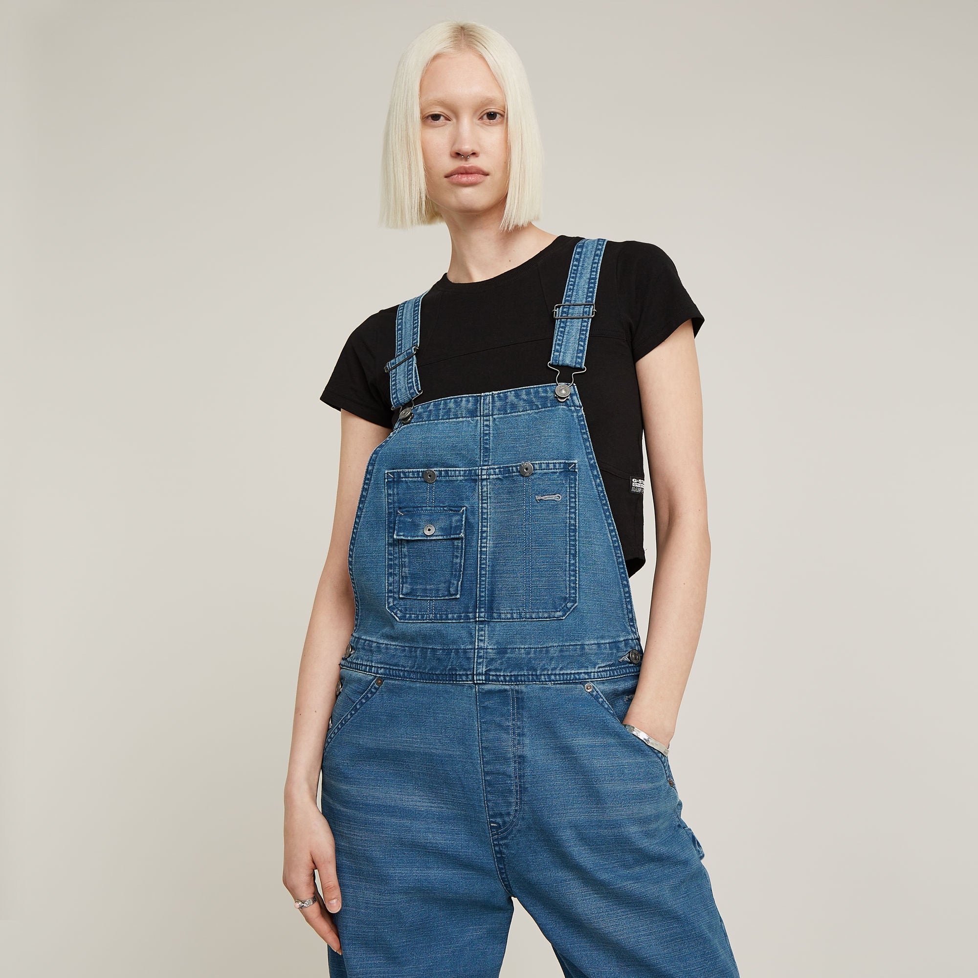 G-Star Raw - Bowey 3D Carpenter Loose Overall - Faded Indigo GD