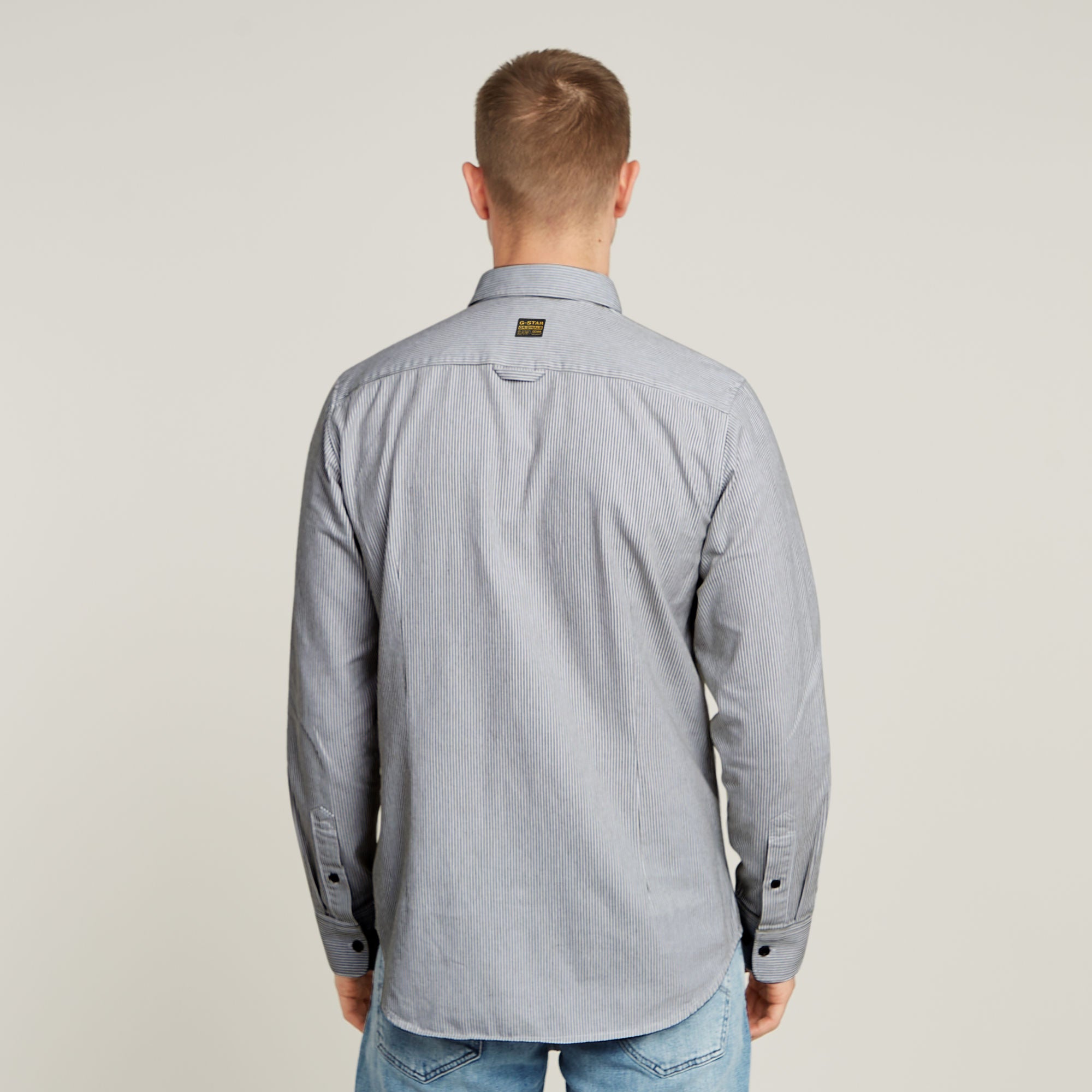 G-Star Raw - Bristum 2.0 Slim LS Shirt - Mayfly/White Stripe