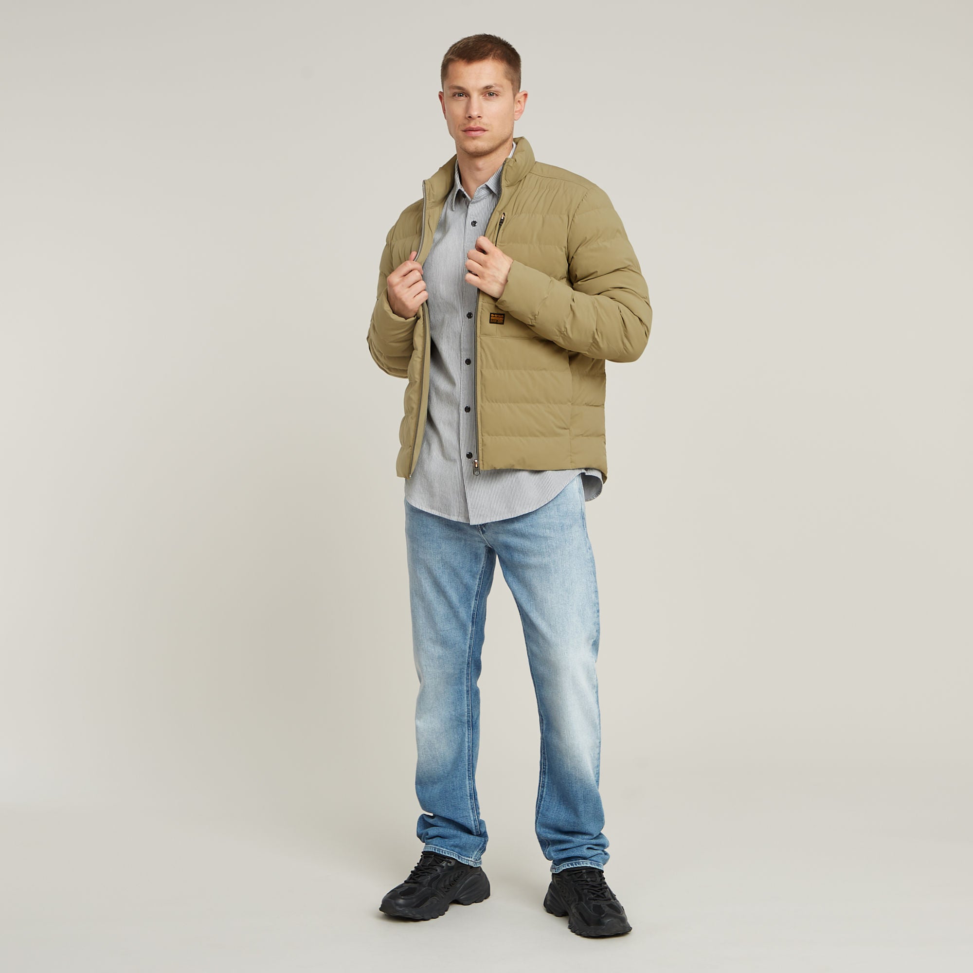 G-Star Raw - Bristum 2.0 Slim LS Shirt - Mayfly/White Stripe