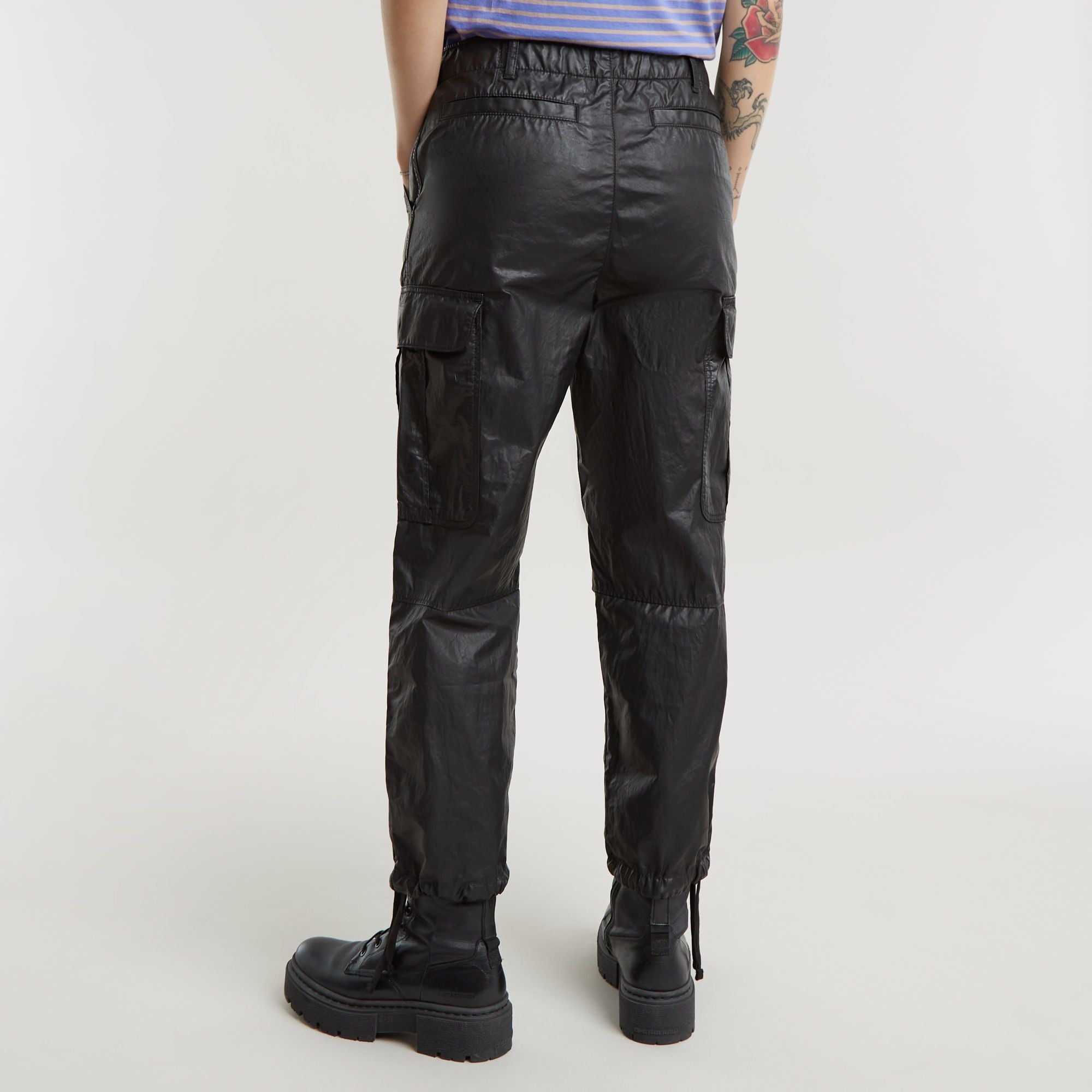 G-Star Raw - Cargo Cropped Drawcord Pant - Dark Black Cobler