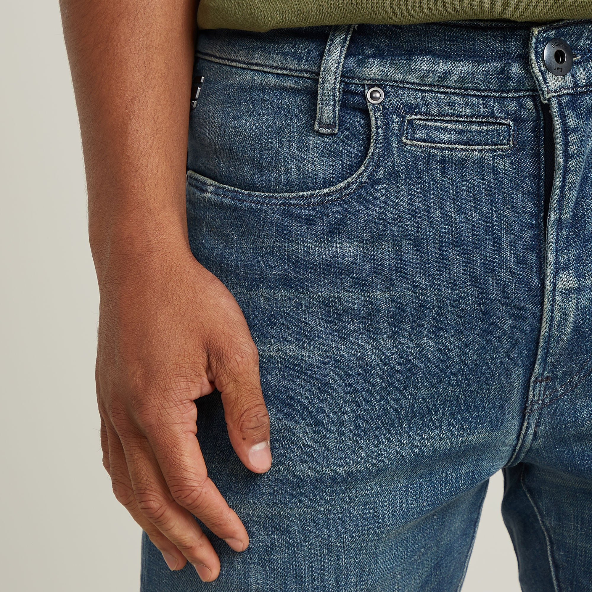 G-Star Raw - D-Staq 3D Slim Jean - Antique Faded Blue Kloof