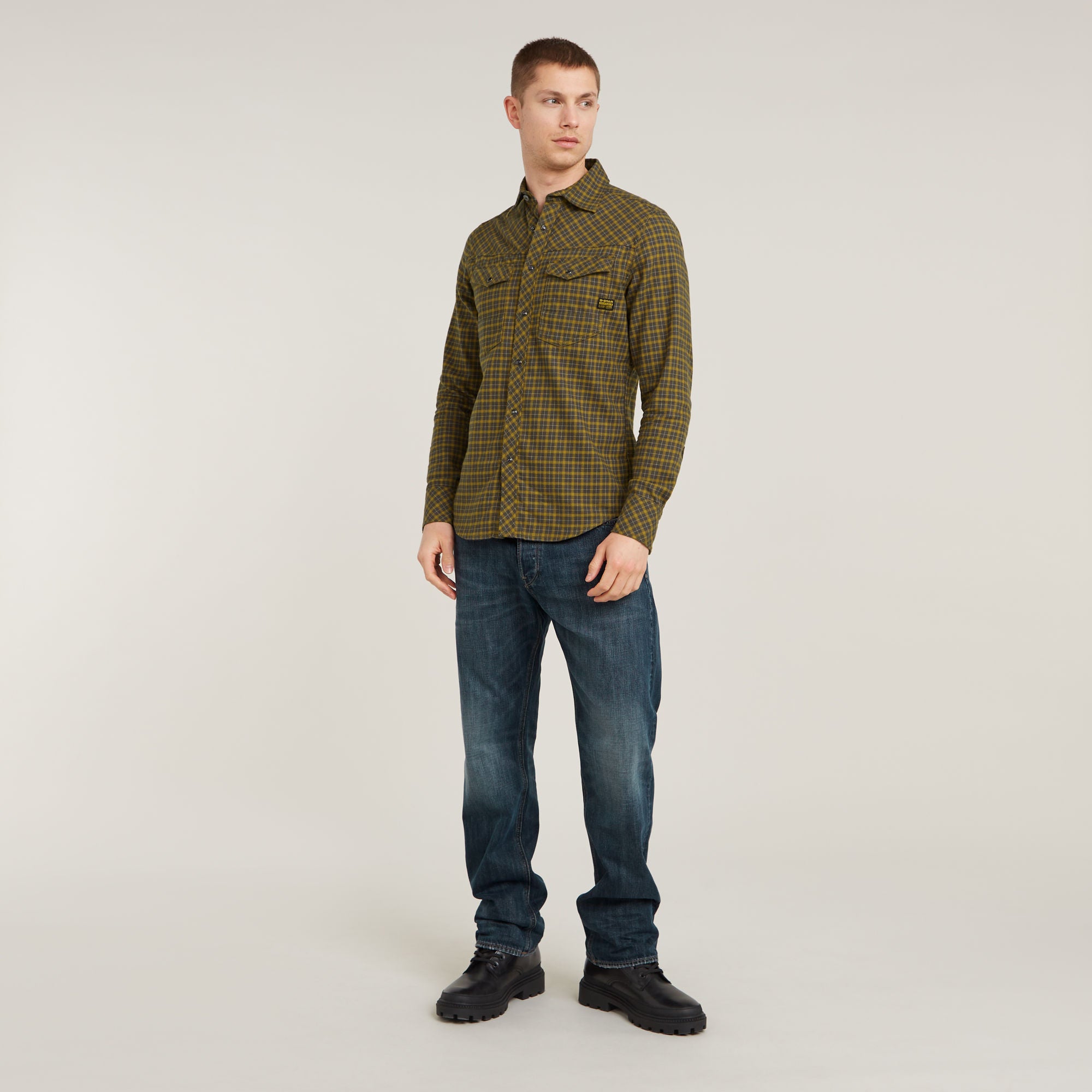 G-Star Raw - Dakota Slim LS Shirt - Tapenade Chibi Check
