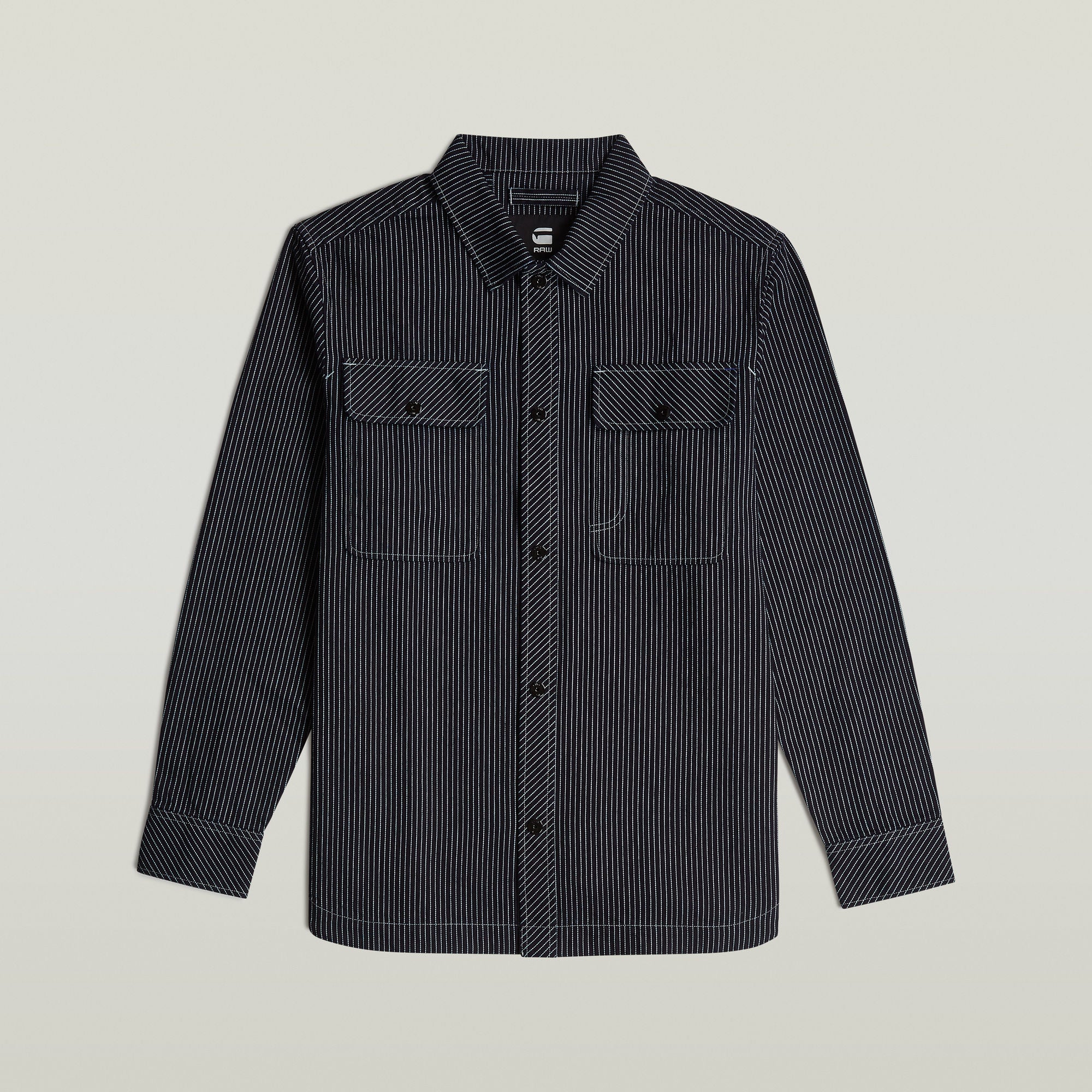 G-Star Raw - GPO Overshirt - Rinsed Pinstripe