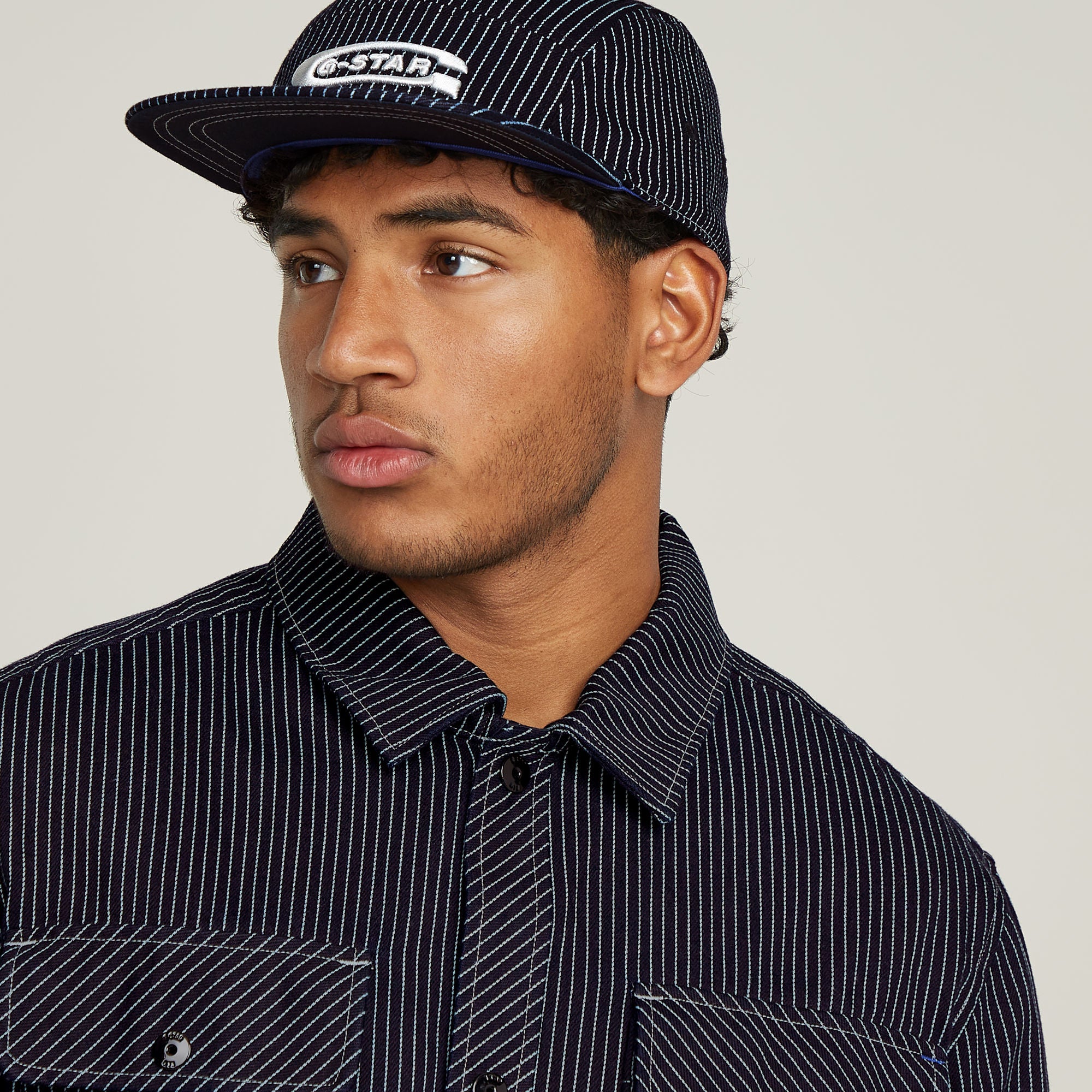 G-Star Raw - GPO Overshirt - Rinsed Pinstripe