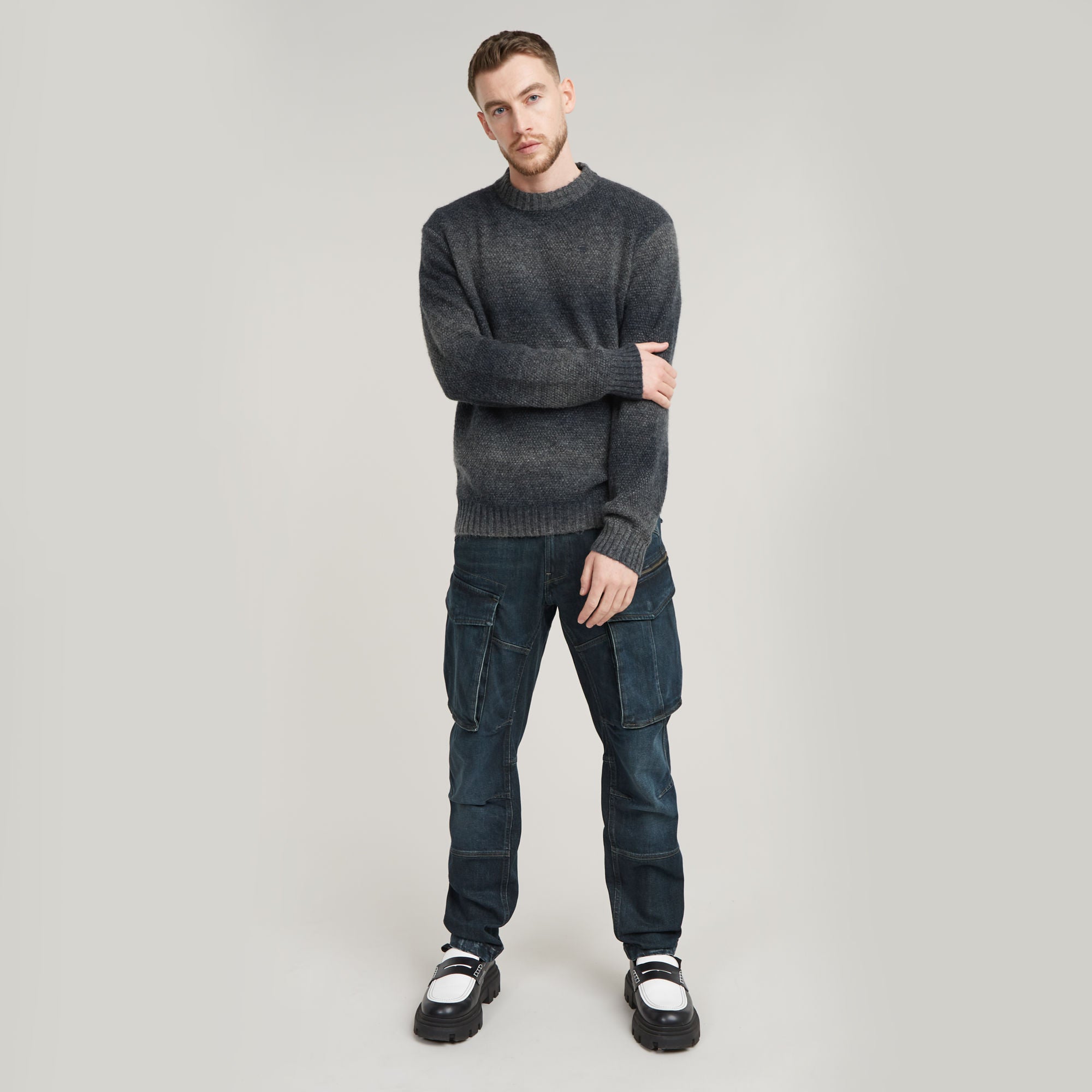 G-Star Raw - Gradient Knitted Sweater - Legion Blue Gradient