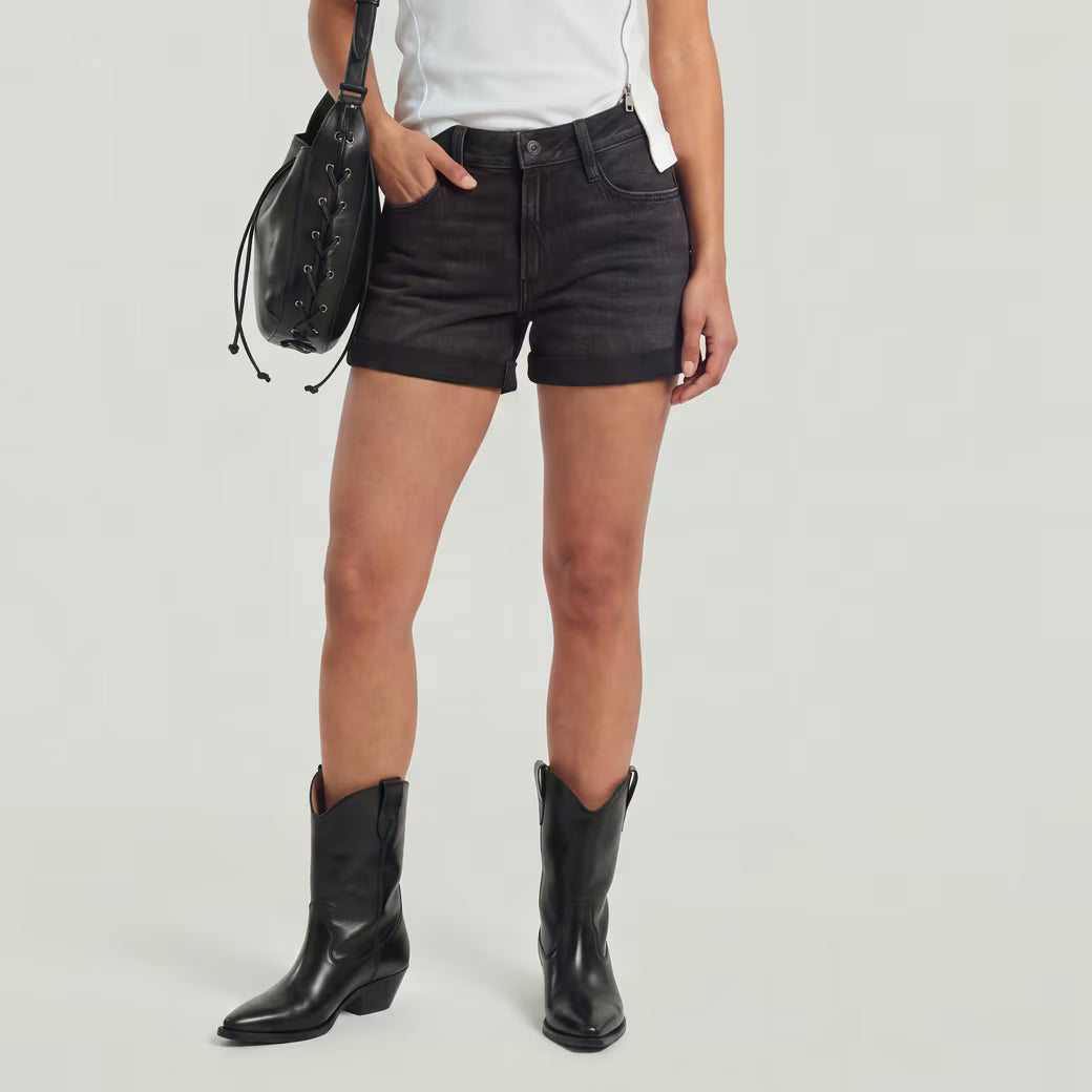 G-Star Raw - Judee Boyfriend Short - Worn In Black Smoke