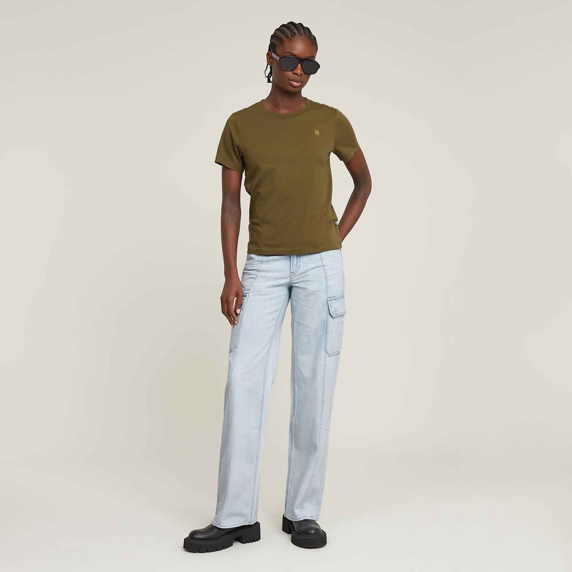 G-Star Raw - Judee Cargo Low Waist Loose Jean - Sun Faded Piscina Blue