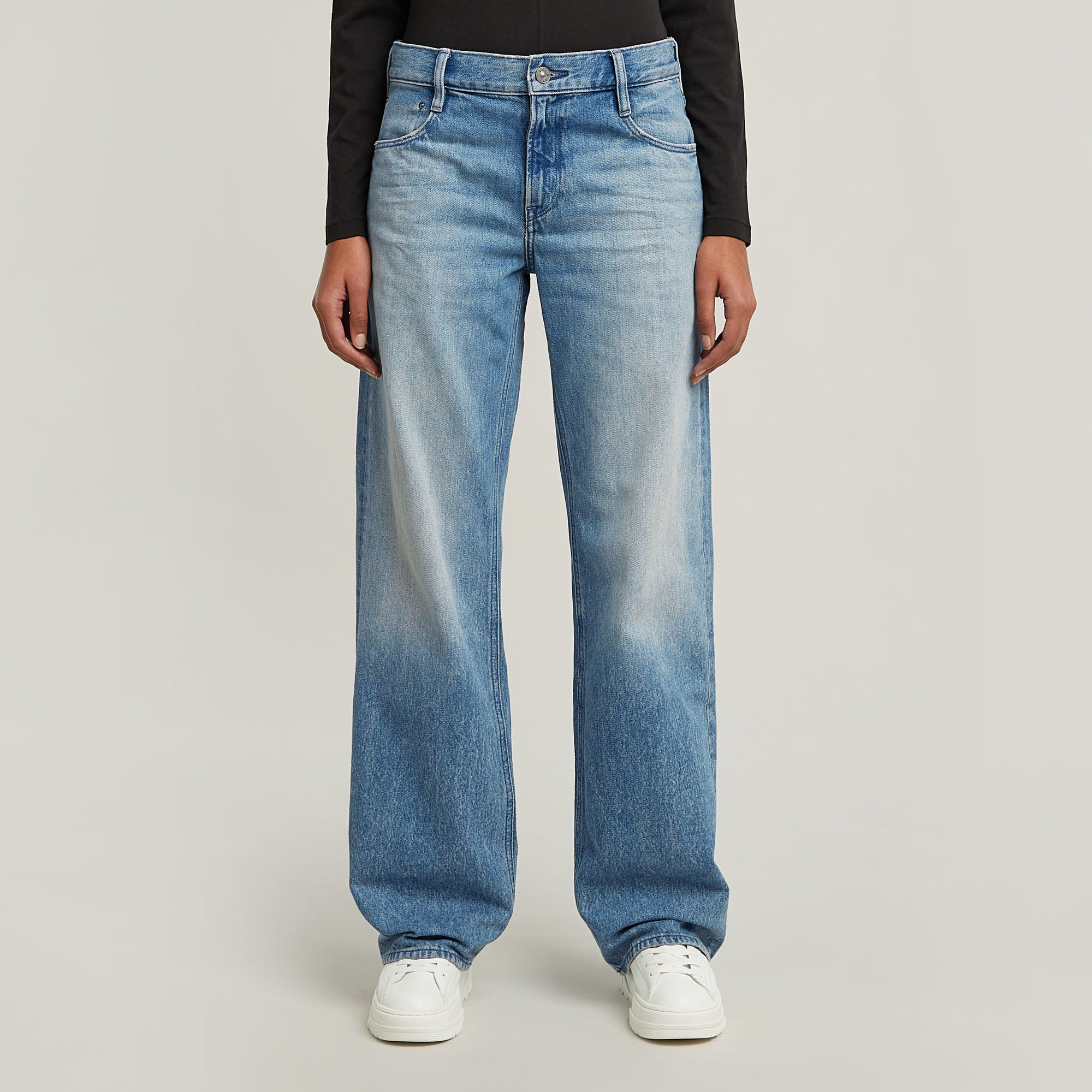 G-Star Raw - Judee Low Waist Loose Jean - Sun Faded Air Force Blue