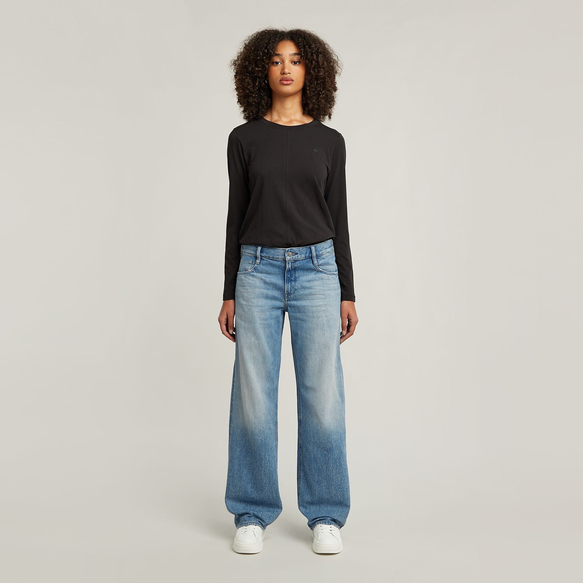 G-Star Raw - Judee Low Waist Loose Jean - Sun Faded Air Force Blue