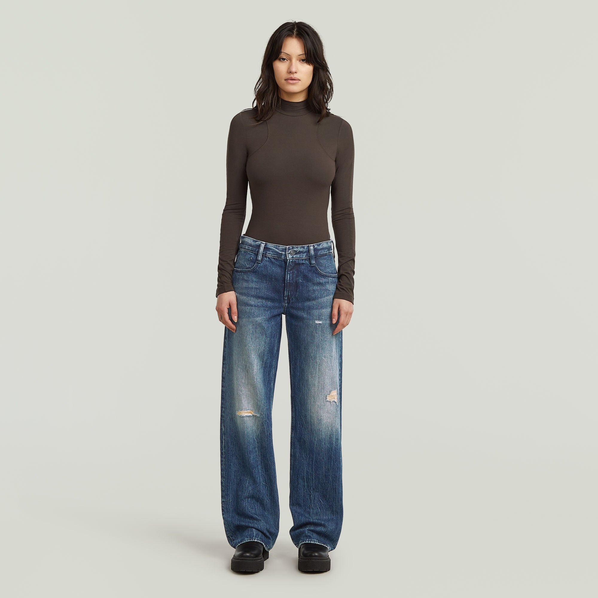 G-Star Raw - Judee Low Waist Loose Jean - Worn In Mountain Dusk Destroyed