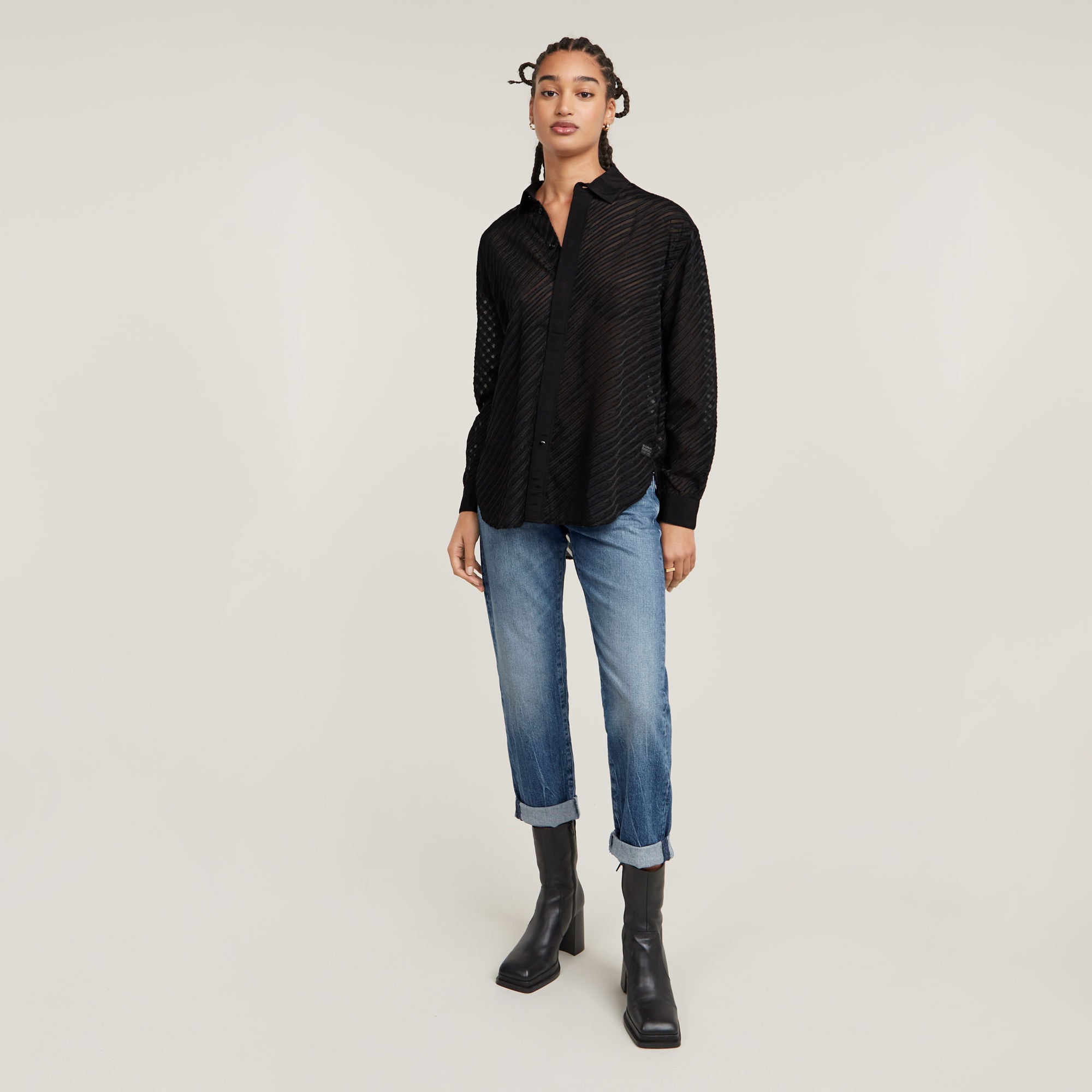 G-Star Raw - Kate Boyfriend Jean - Faded Blue Marble