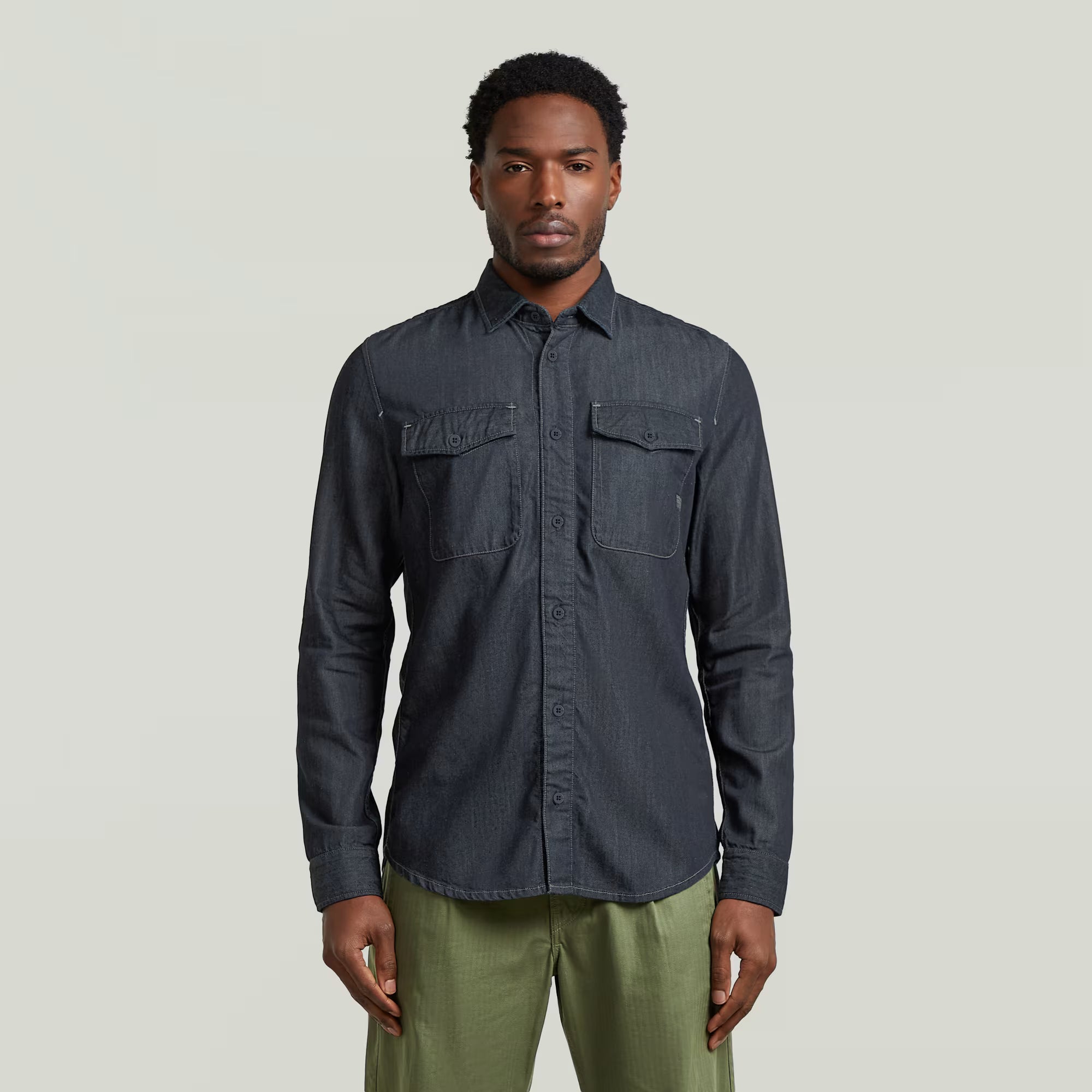 G-Star Raw - Marine Lightweight Slim LS Shirt - Rinsed