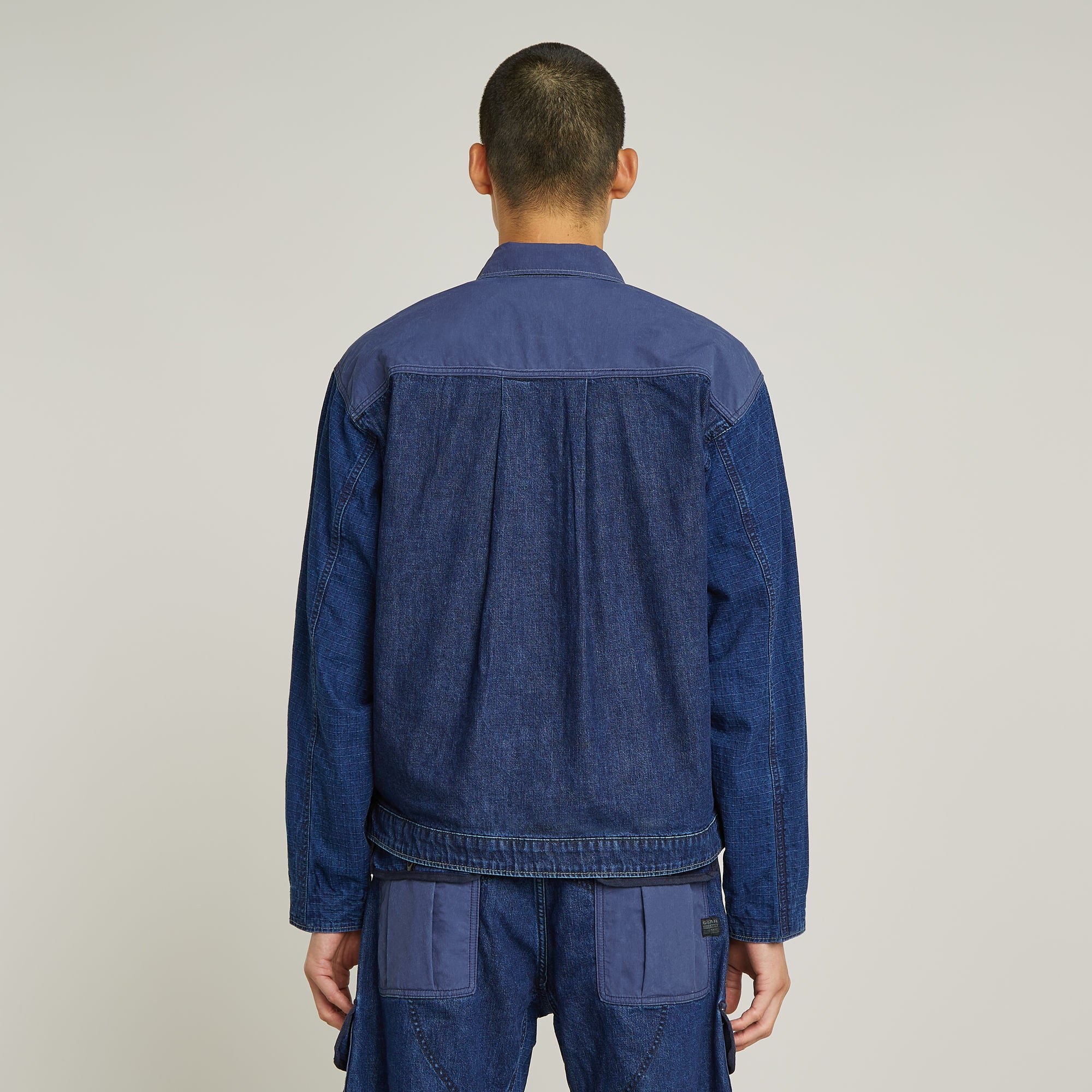 G-Star Raw - Mixed Coach Zip Jacket - Faded Indigo Patched