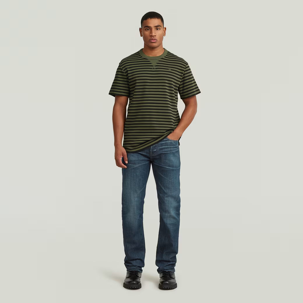 G-Star Raw - Nifous Stripe R Tee - Four Leaf Clover/Dark Black Stripe