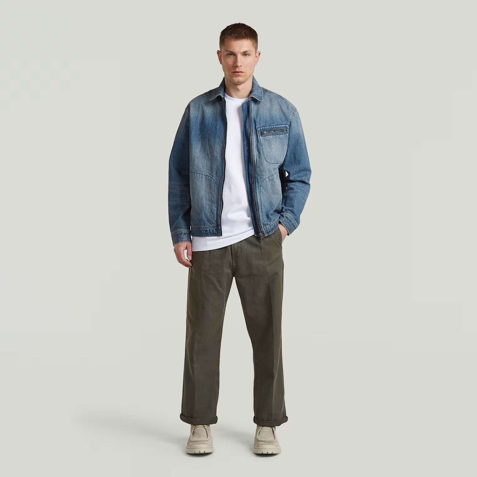 G-Star Raw - Pleated Relaxed Chino - Asfalt GD