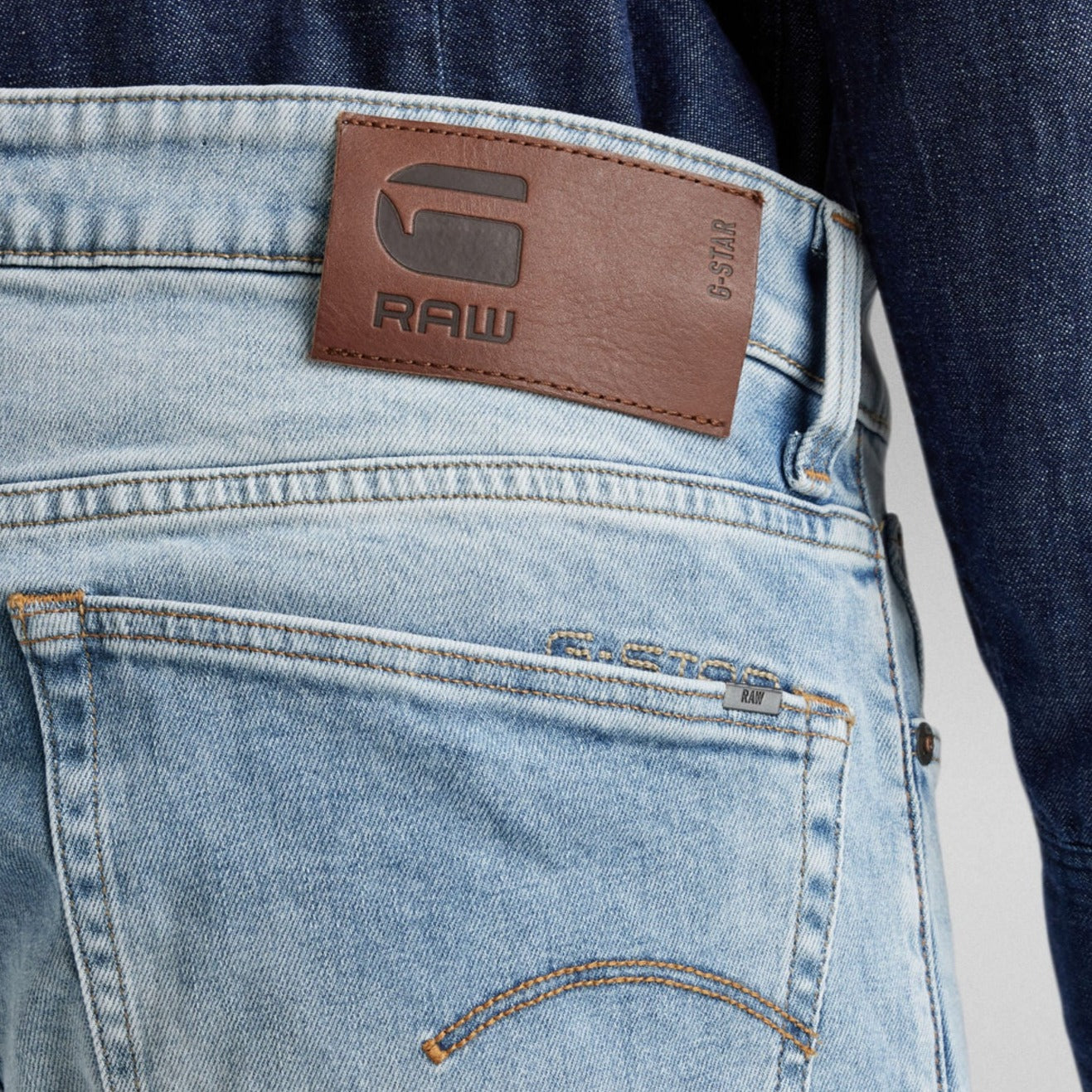 G-Star Raw - 3301 Straight Tapered - Light Indigo Aged