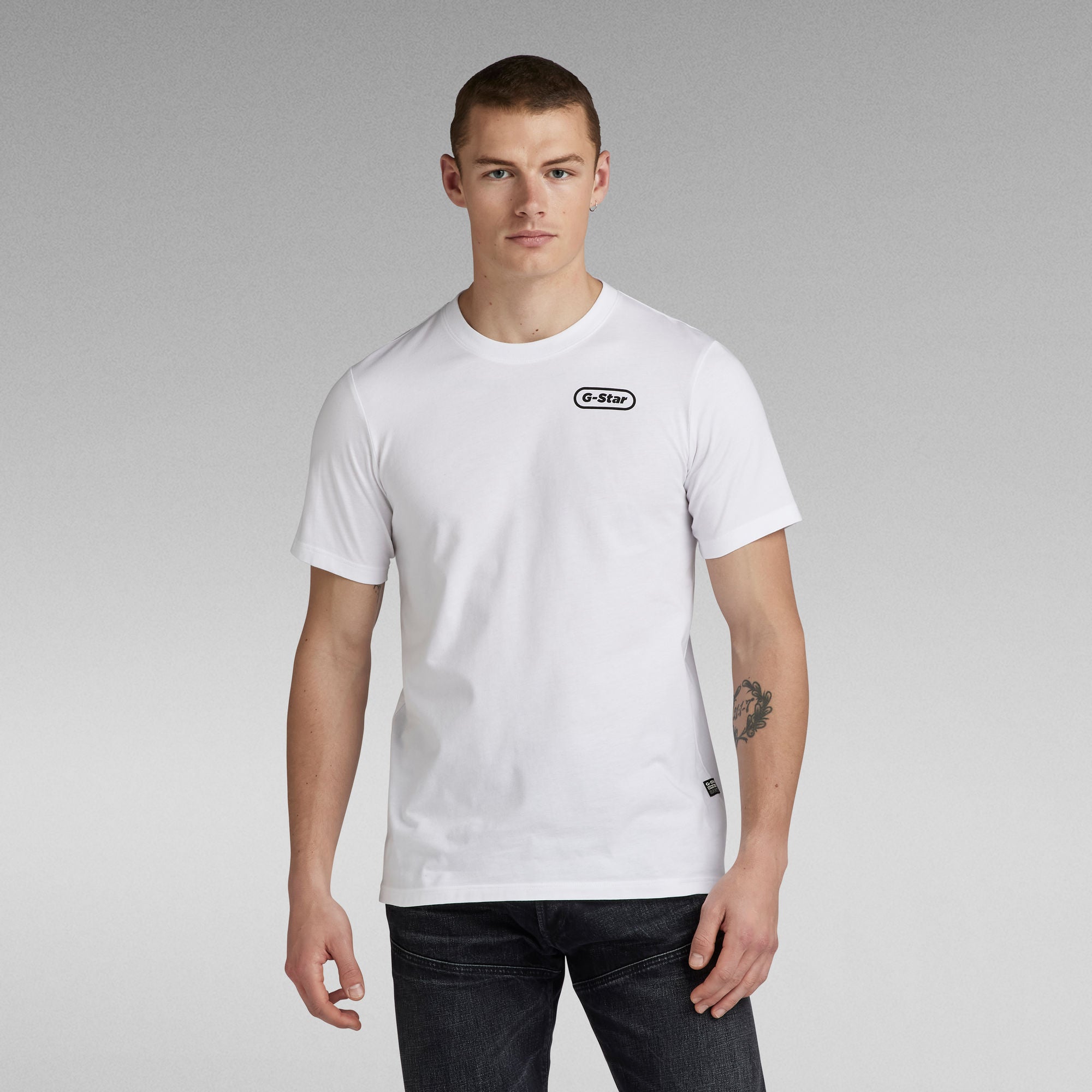 G Star T Shirt Basic White