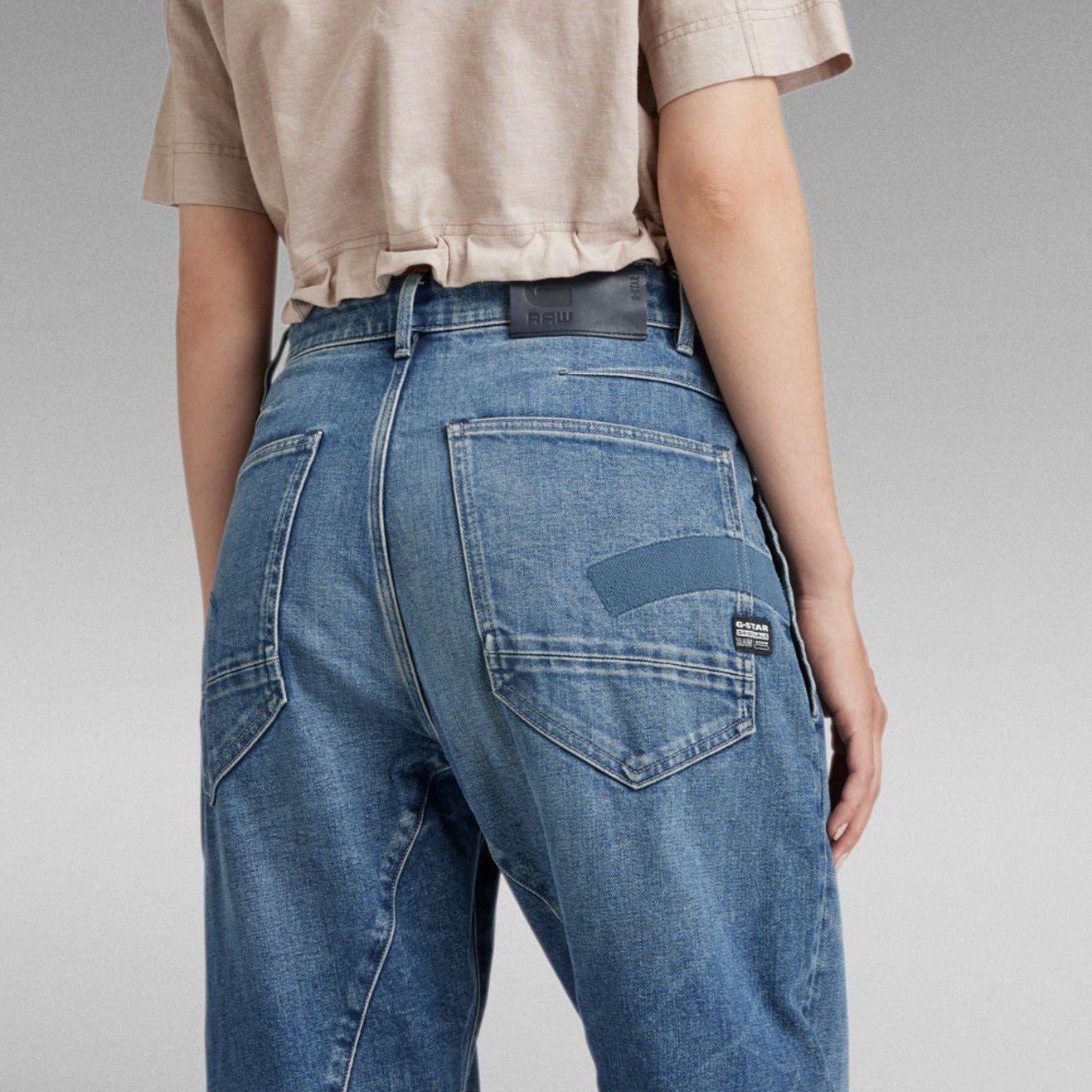 G-Star Raw - C-Staq 3D Boyfriend Crop - Faded Cascade