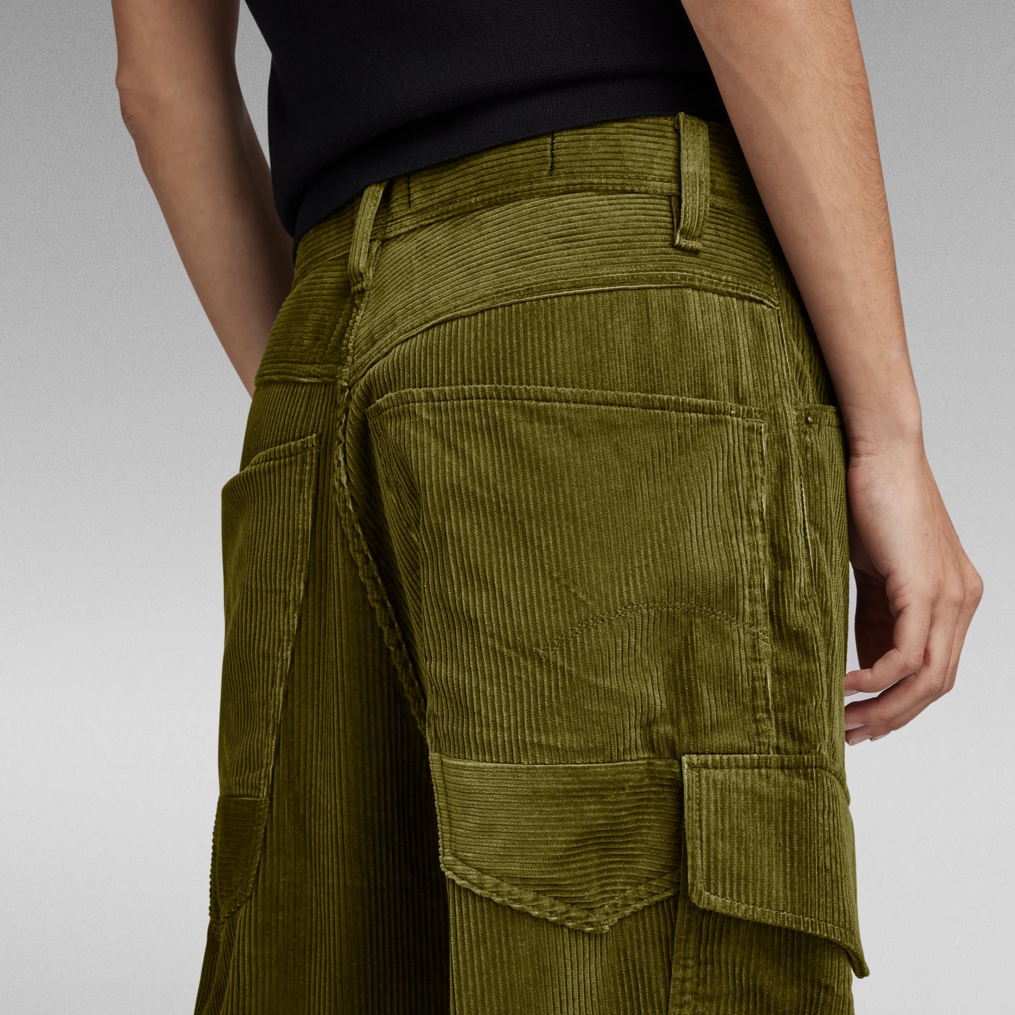 G-Star Raw - Cargo Cord 3D Boyfriend Pant - Dark Olive