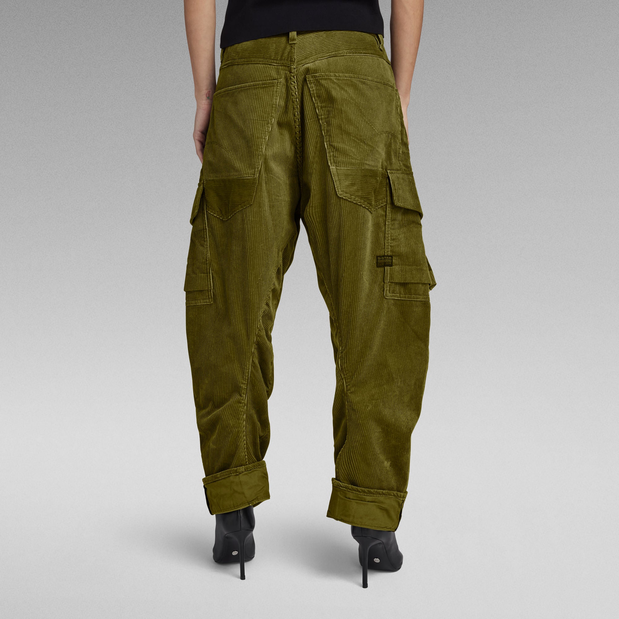 G-Star Raw - Cargo Cord 3D Boyfriend Pant - Dark Olive