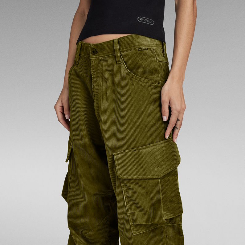 G-Star Raw - Cargo Cord 3D Boyfriend Pant - Dark Olive