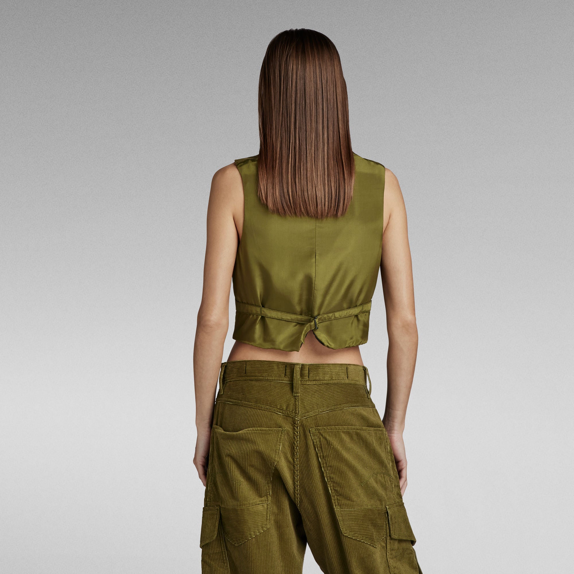 G-Star Raw - Cord Waistcoat Sleeveless - Dark Olive