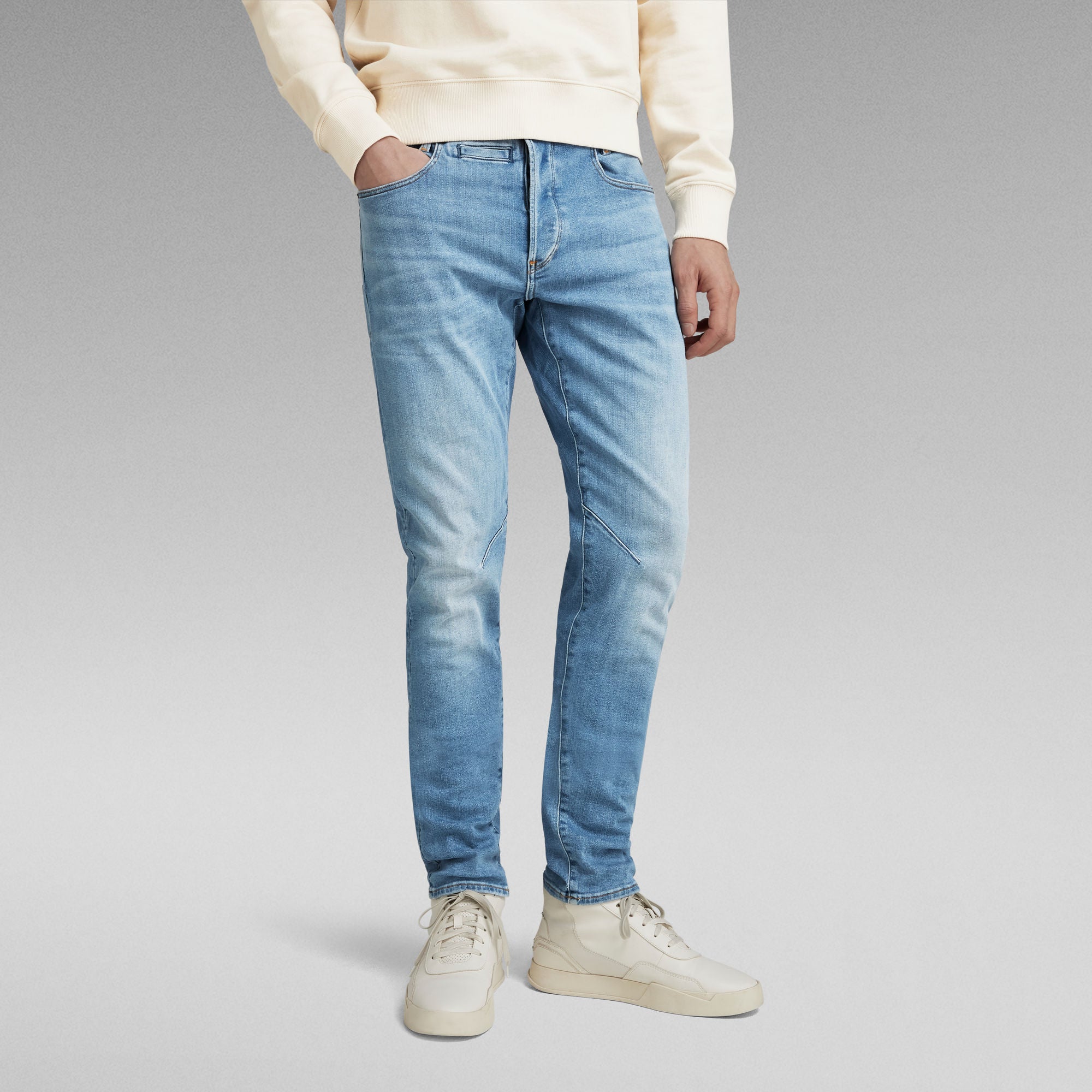 G-Star Raw - D-Staq 5-pkt Slim Jean - Lt Indigo Aged