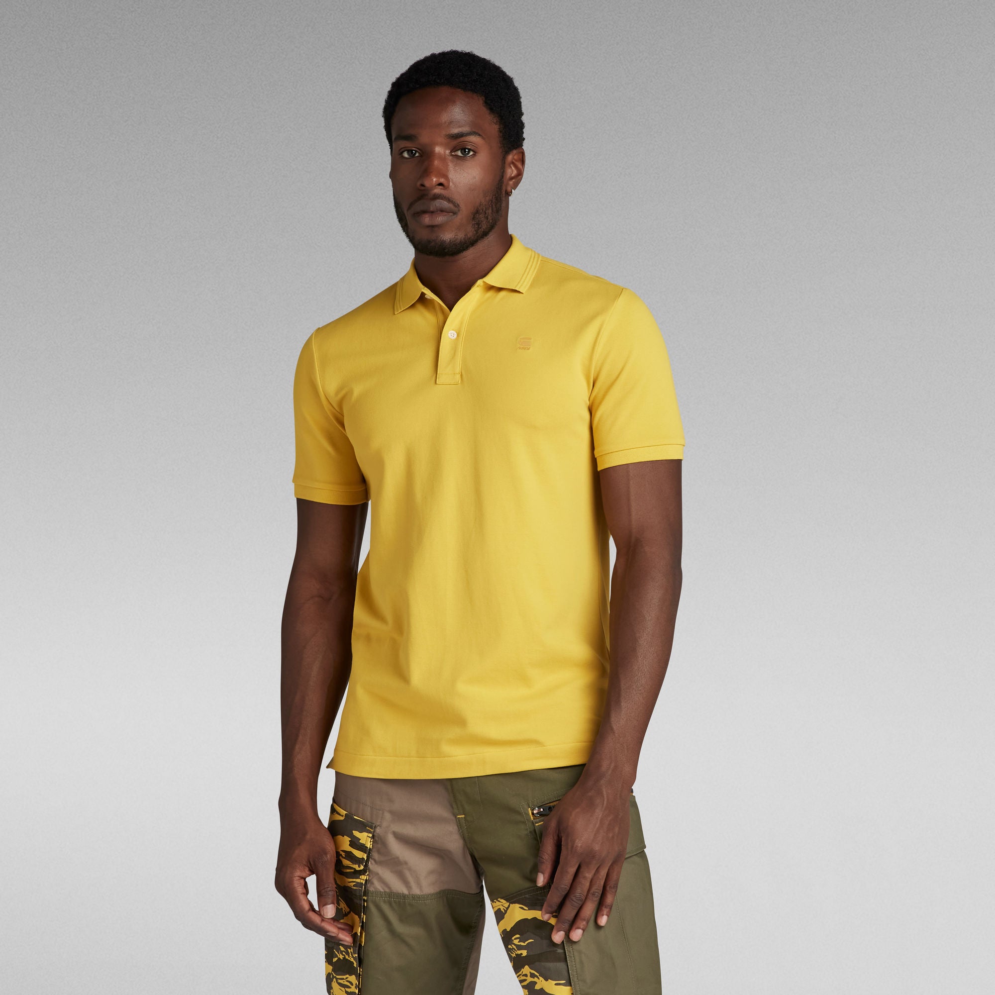 G-Star Raw - Dunda Slim SS Polo - Dark Lemon