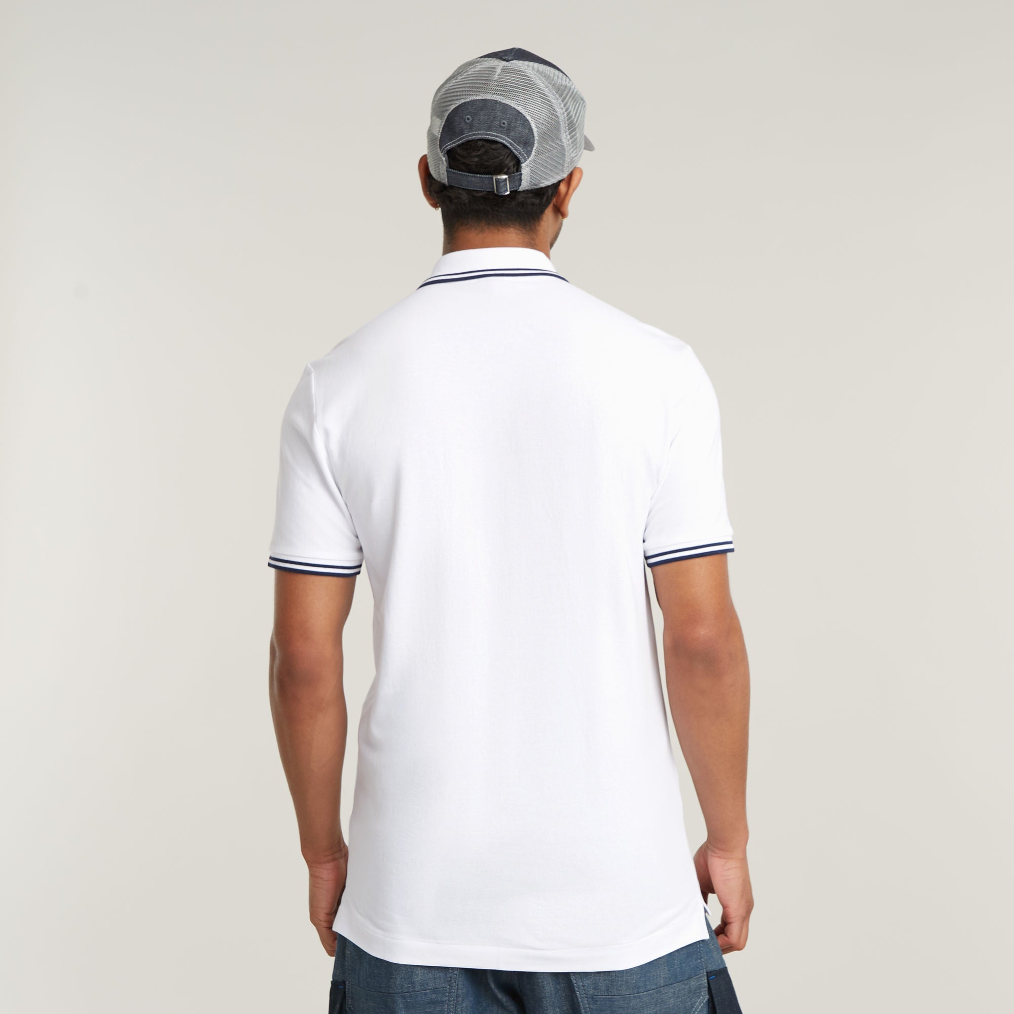 G-Star Raw - Dunda Slim Stripe SS Polo - White