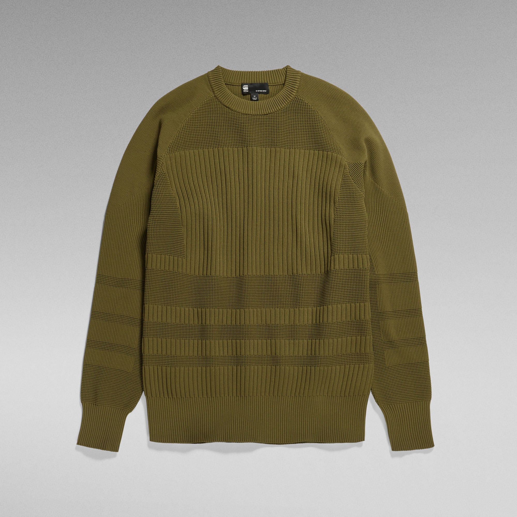 G-Star Raw - Engineered Knitted Sweater - Dark Olive
