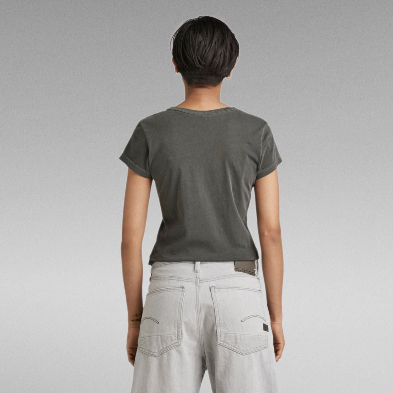G-Star Raw - Eyben Slim V-Neck Tee - Raven GD