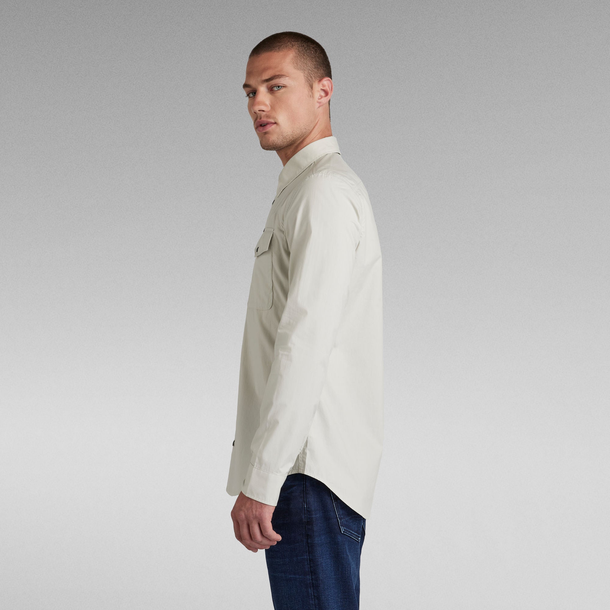 G-Star Raw - Marine Slim LS Shirt - Oyster Blue