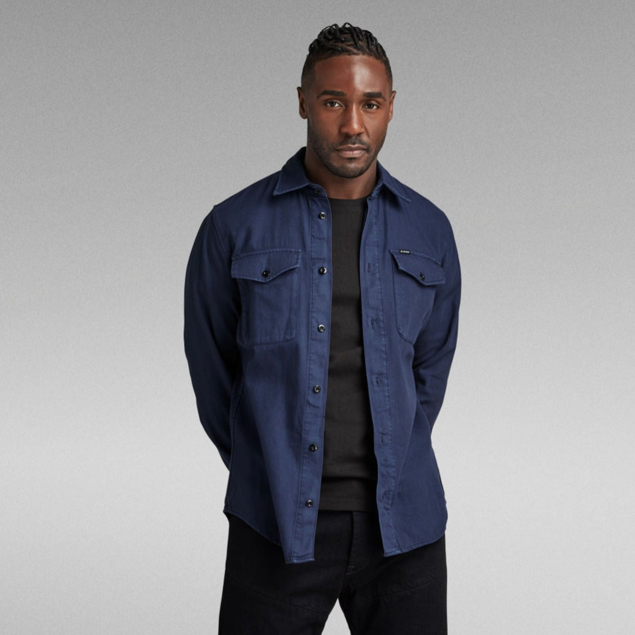 G-Star Raw - Marine Slim LS Shirt - Sartho Blue GD