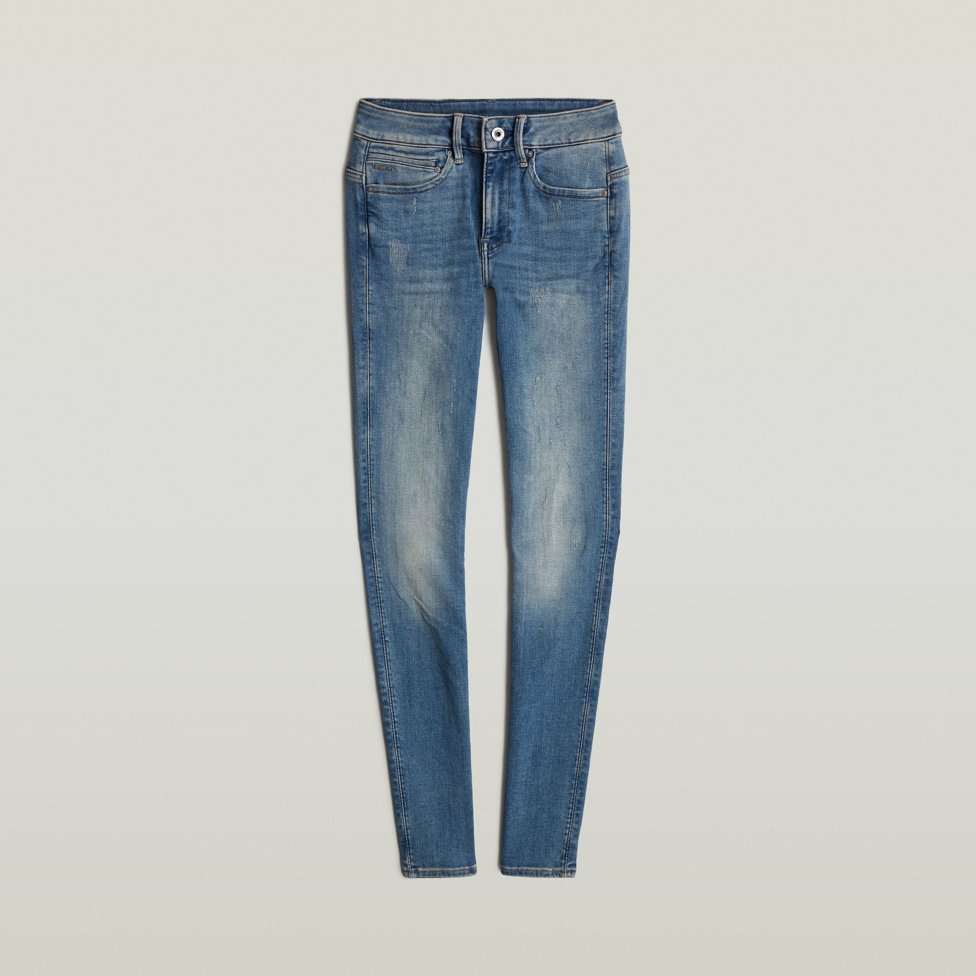 G-Star Raw - Midge Zip Mid Skinny - Light Vintage Aged Destroy