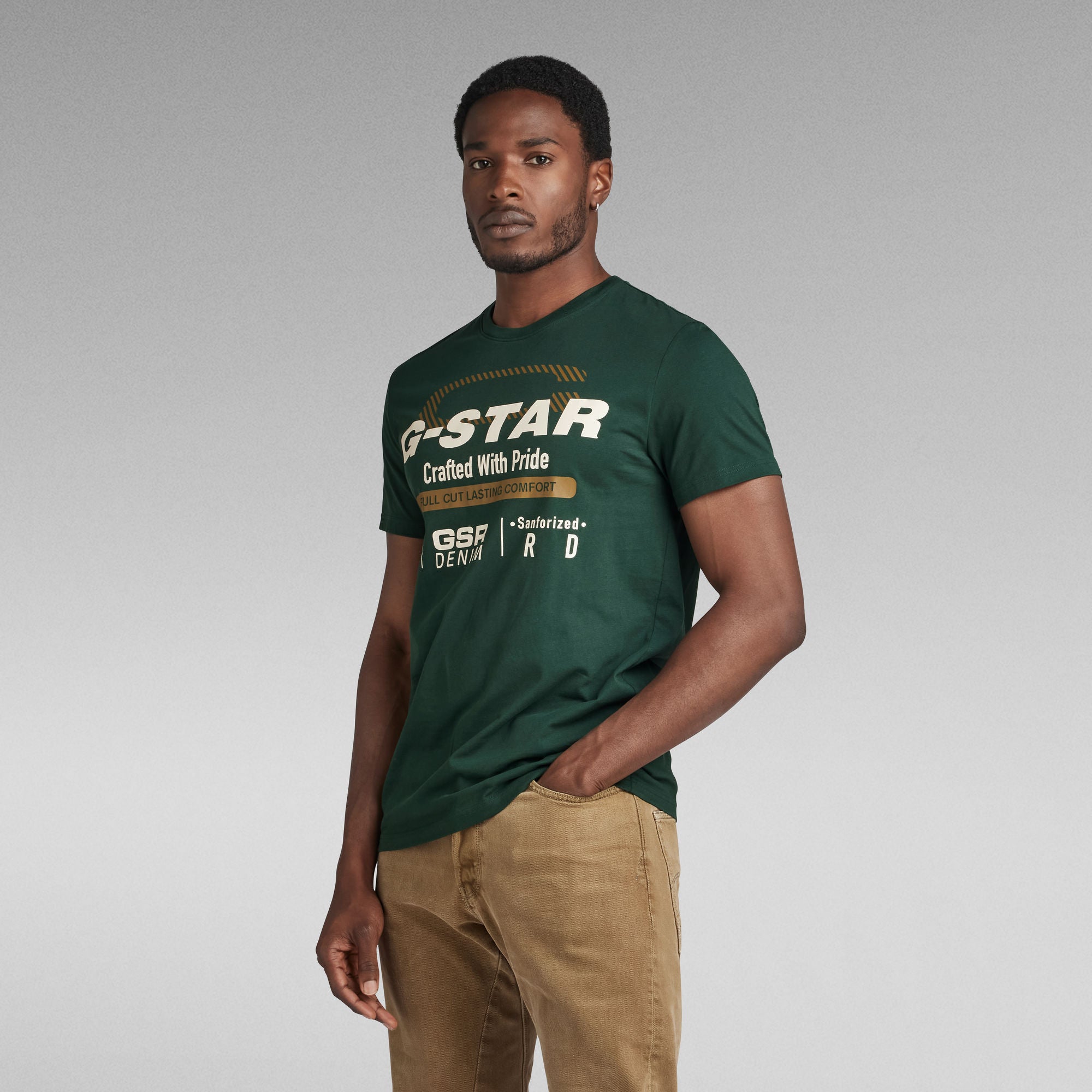 G-Star Raw - Old Skool Originals R Tee - Laub