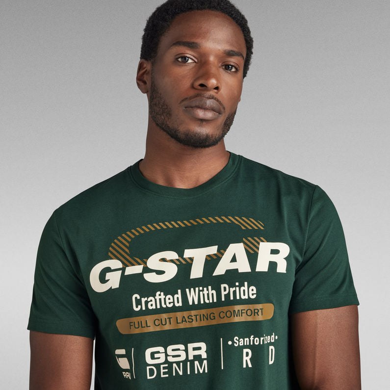 G-Star Raw - Old Skool Originals R Tee - Laub