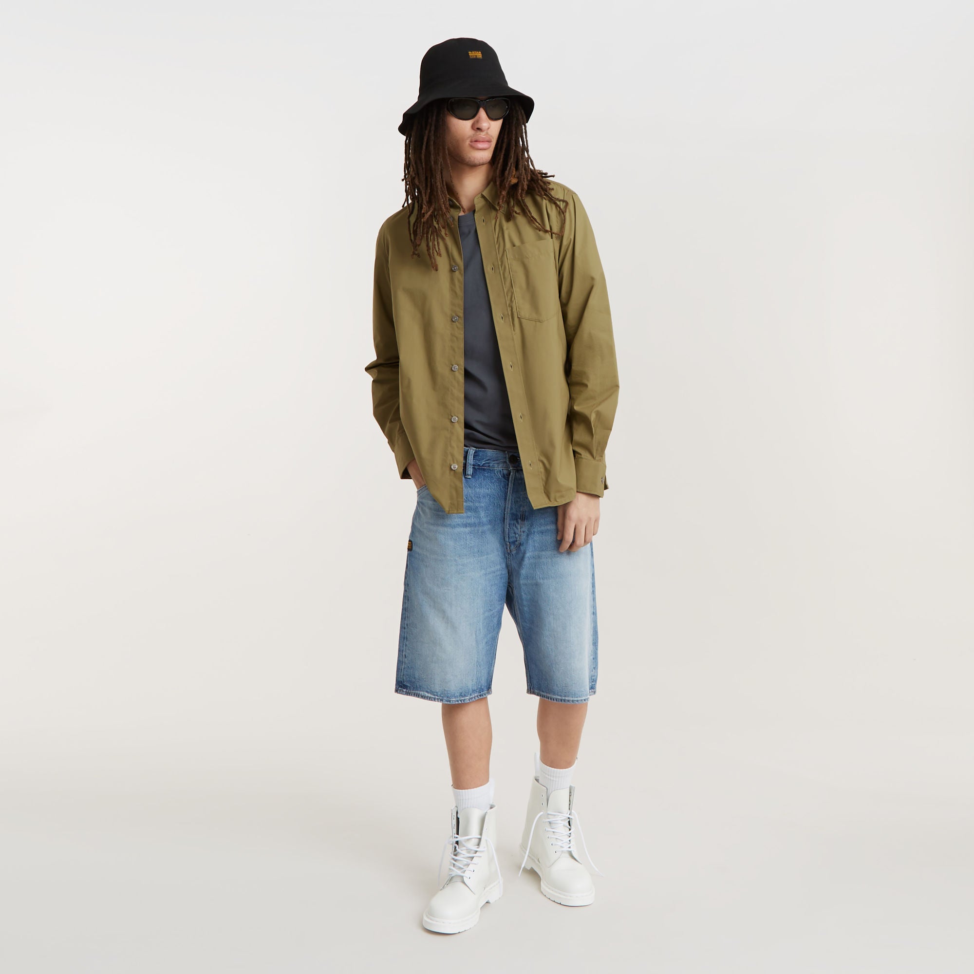 G-Star Raw - One Pocket Regular LS Shirt - Smoke Olive