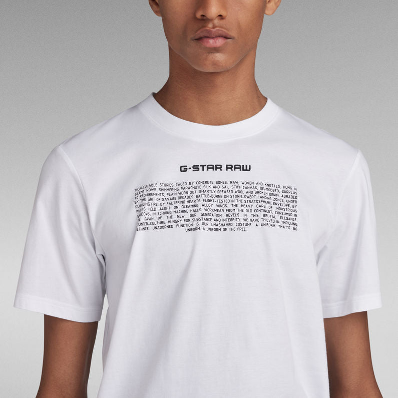 G-Star Raw - Poem Slim Tee - White