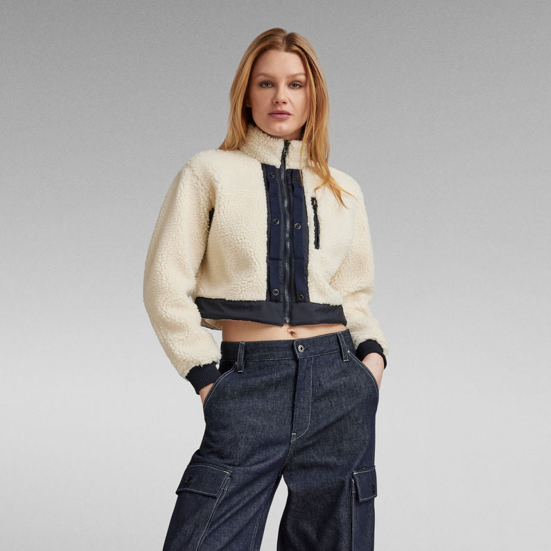 G-Star Raw - Short Sherpa Jacket Detachable Liner - Raw Denim