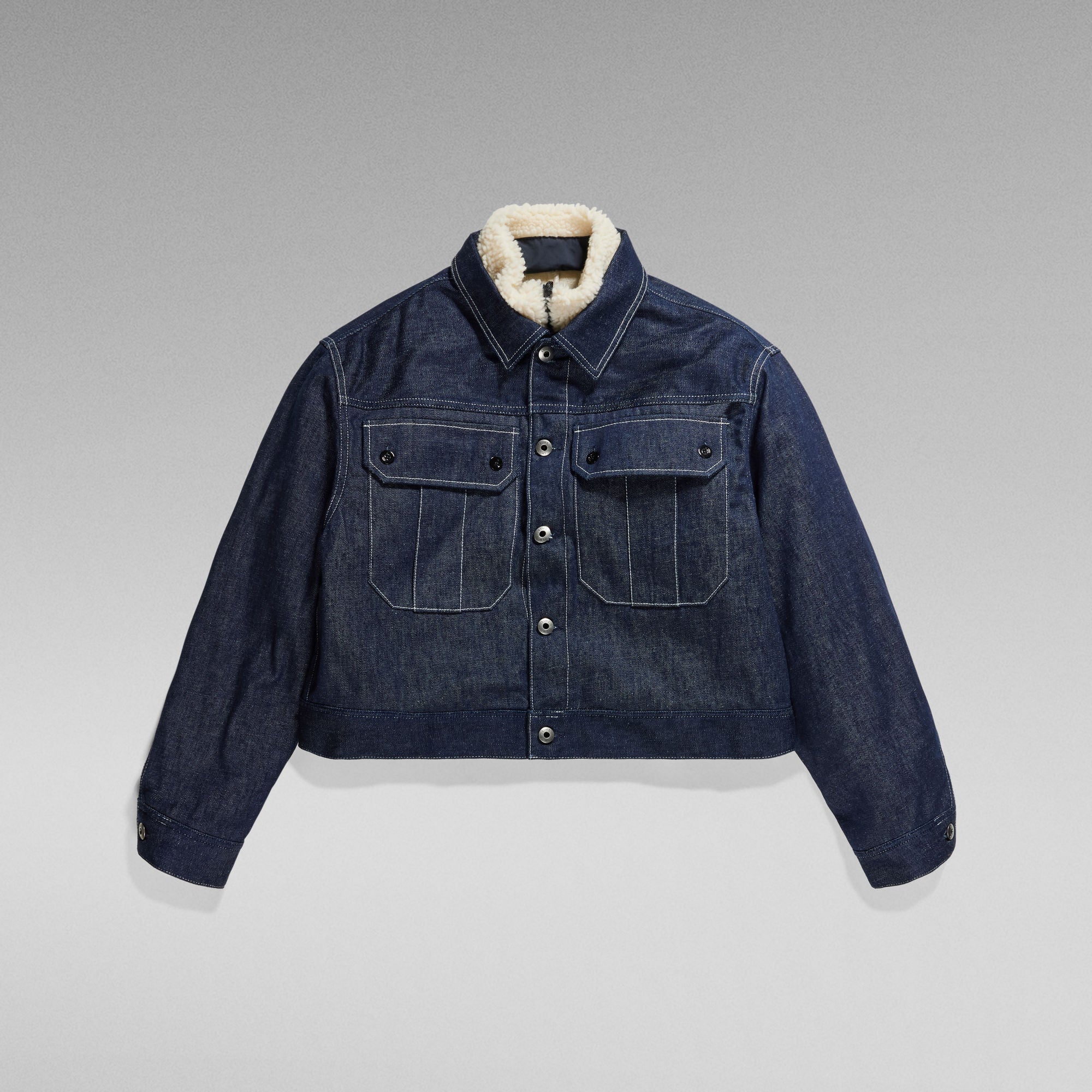 G-Star Raw - Short Sherpa Jacket Detachable Liner - Raw Denim