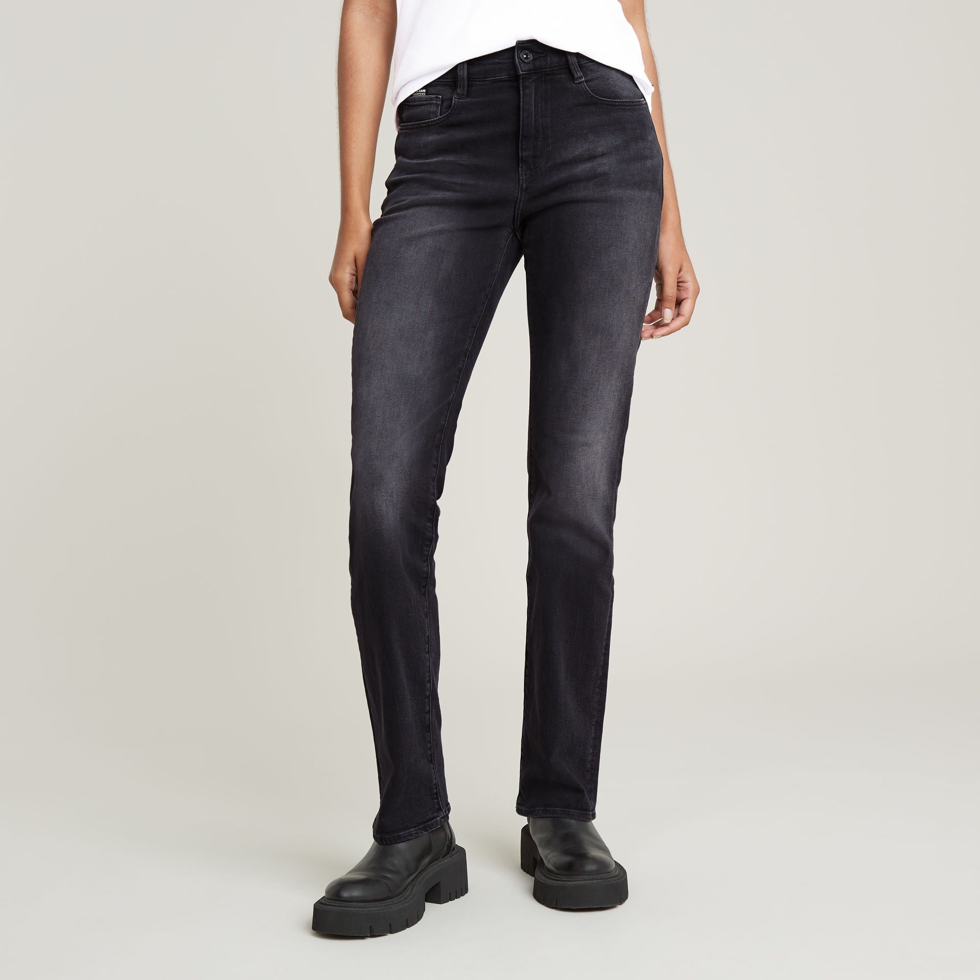 G-Star Raw - Strace Straight Jean - Worn In Black Moon